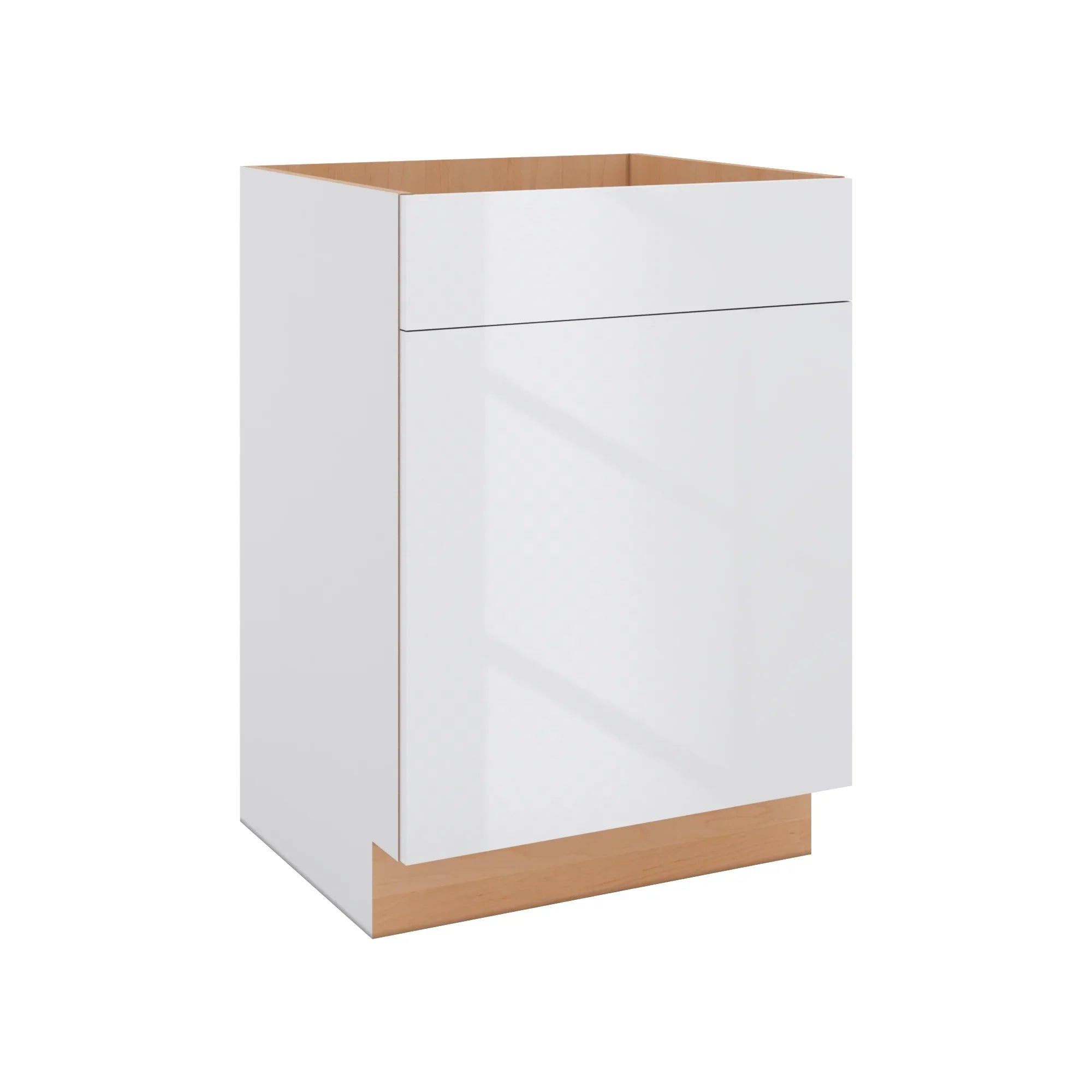 Modernform Cabinet Gloss White 24" W X 34 1/2" H X 21" D Vanity Sink Base 1 Doors/1 False Front
