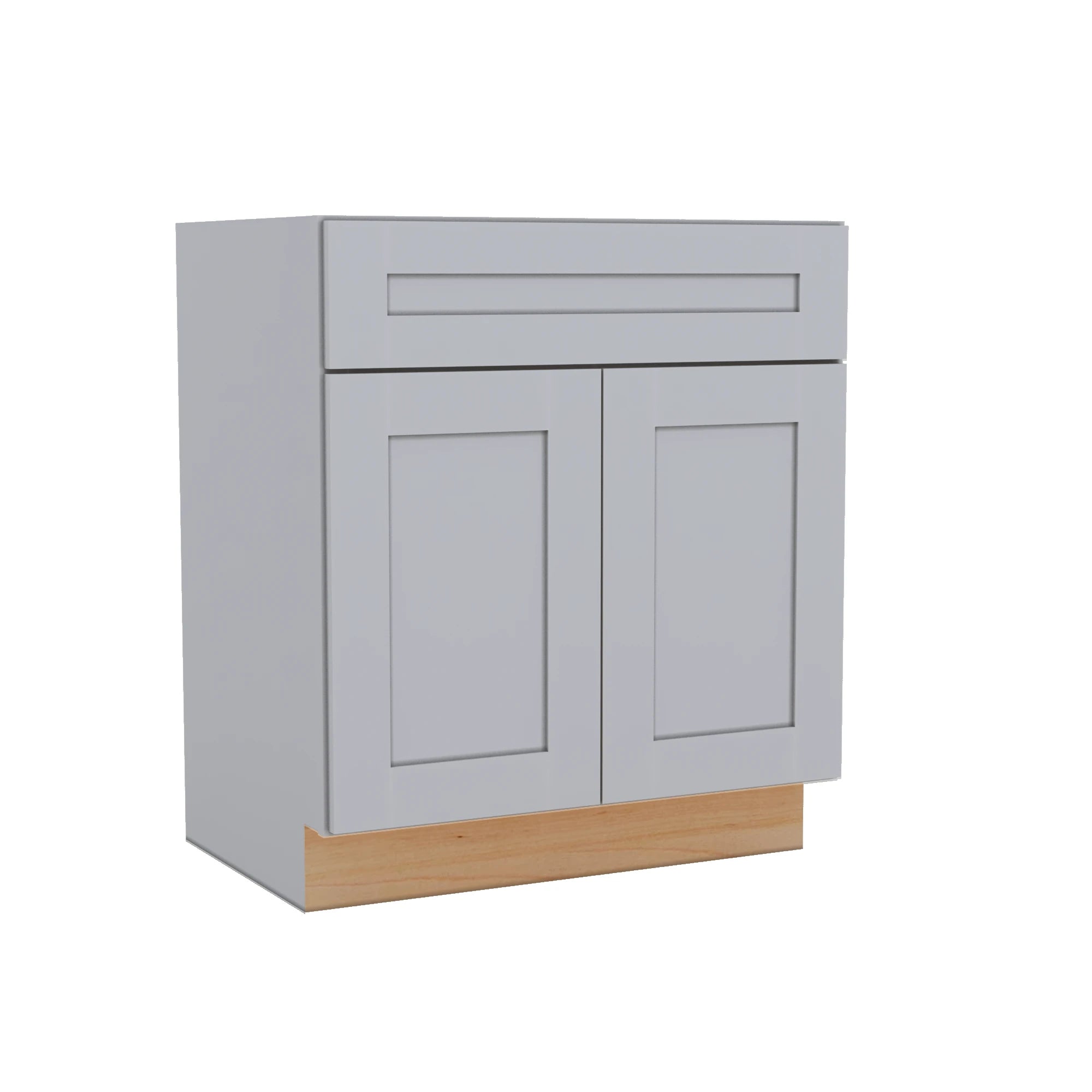Modernform Cabinet Grey Shaker 30" W X 34 1/2" H X 21" D Sink Base 2 Doors/1 False Front