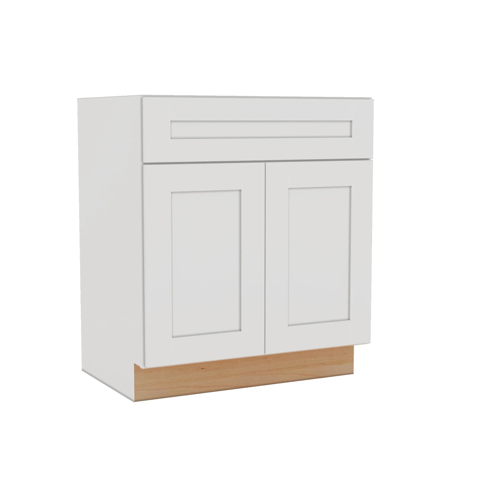 Modernform Cabinet White Shaker 30" W X 34 1/2" H X 21" D Sink Base 2 Doors/1 False Front