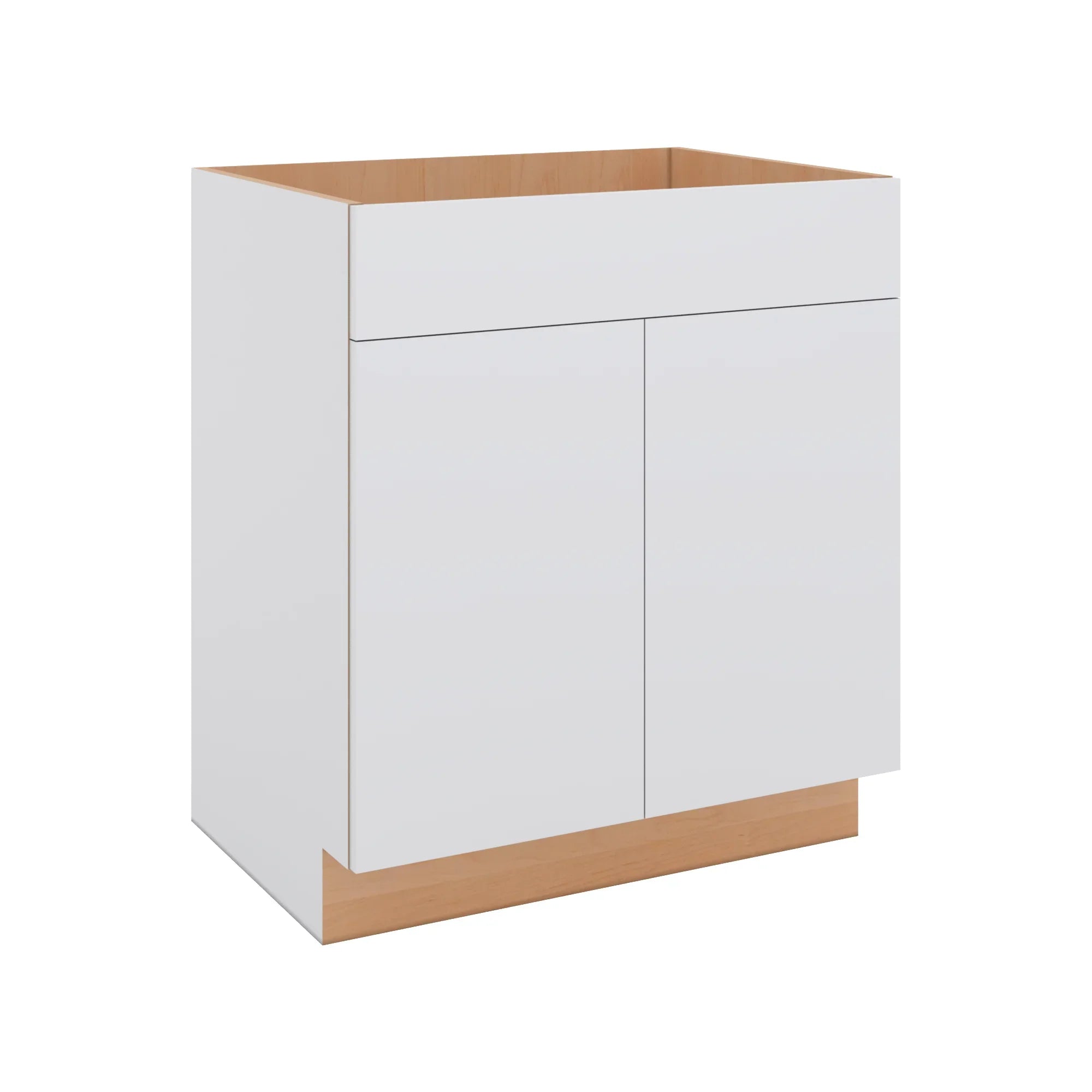 Modernform Cabinet Matte White 30" W X 34 1/2" H X 21" D Vanity Sink Base 2 Doors/1 False Front