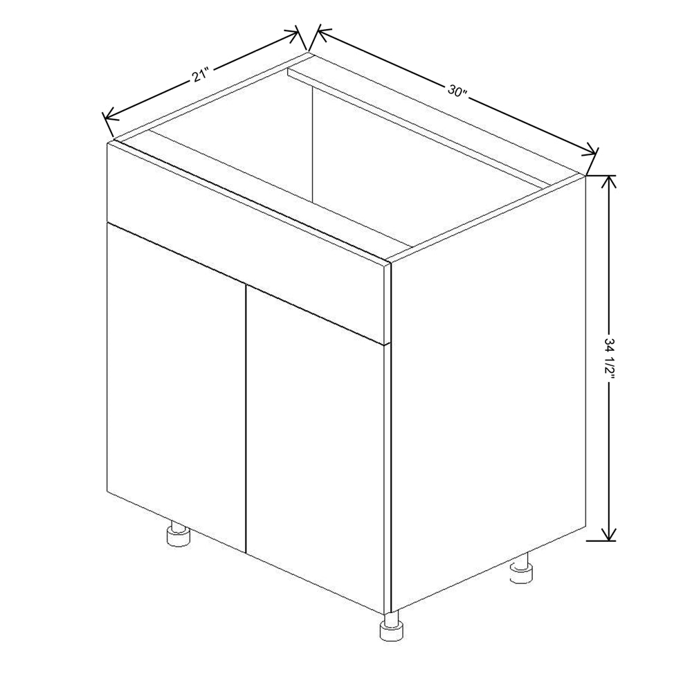 Fabuwood Illume Tuscany Olmo 3 30" Width Sink Base