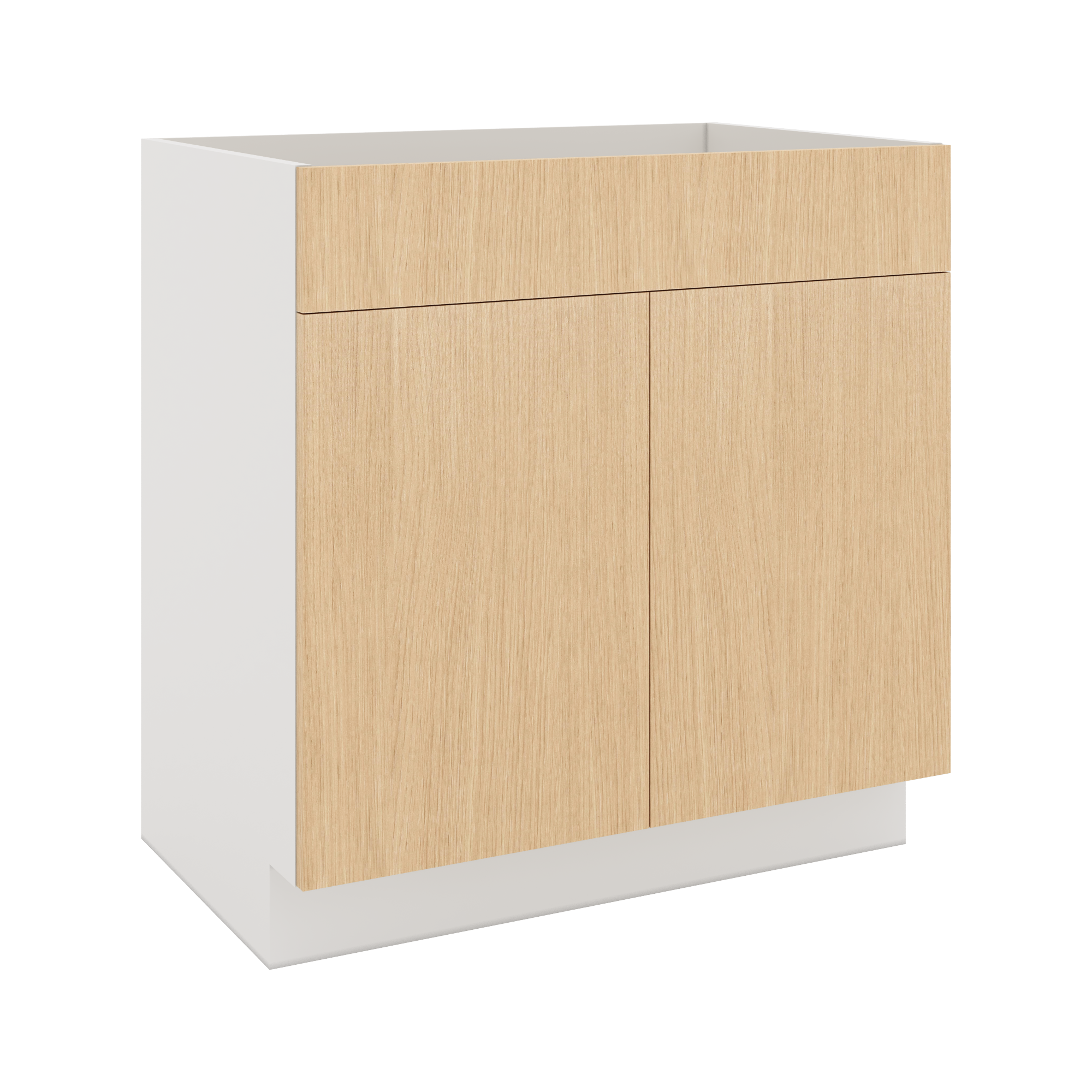 Modernform Cabinet Natural Oak 33" W X 34 1/2" H X 21" D Vanity Sink Base 2 Doors/1 False Front