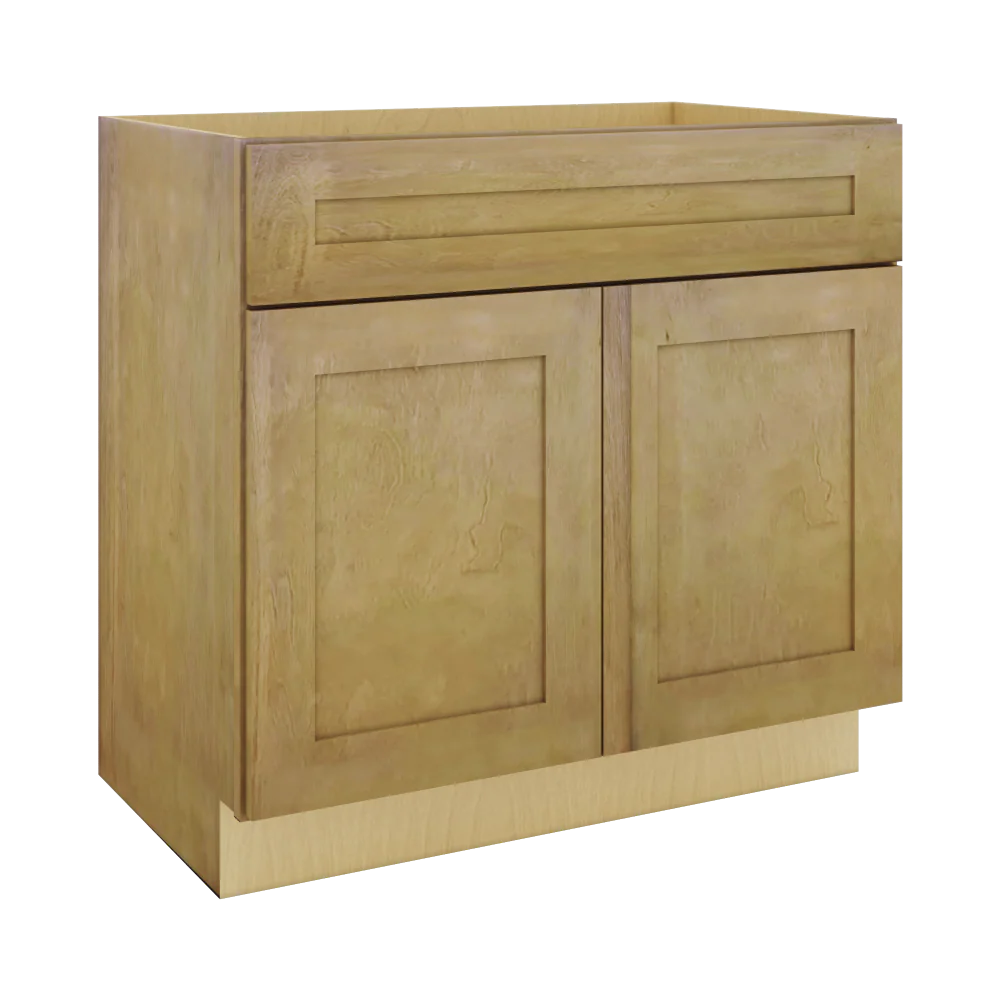 Modernform Cabinet Natural Shaker 36" W X 34 1/2" H X 21" D Sink Base 2 Doors/1 False Front