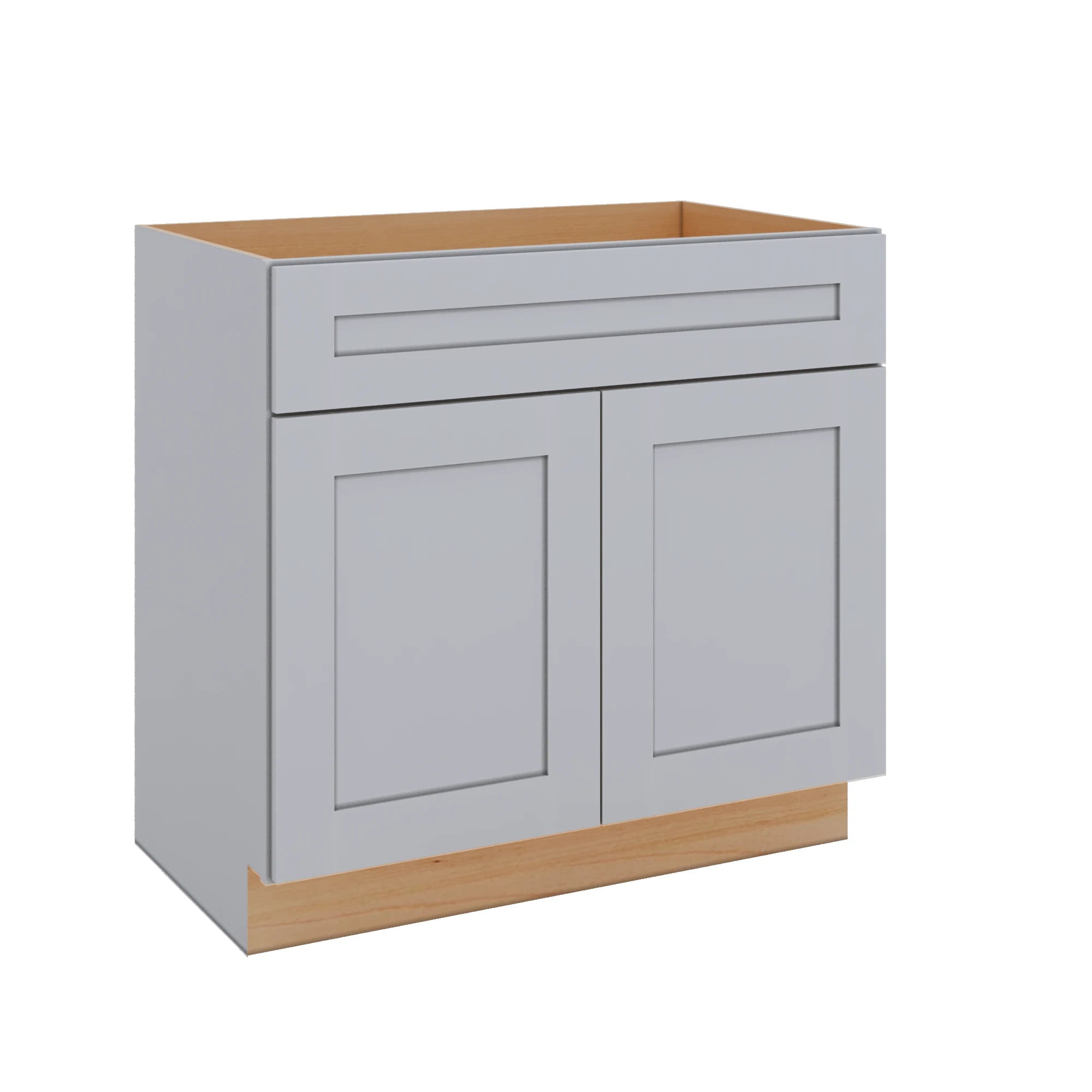Modernform Cabinet Grey Shaker 36" W X 34 1/2" H X 21" D Sink Base 2 Doors/1 False Front