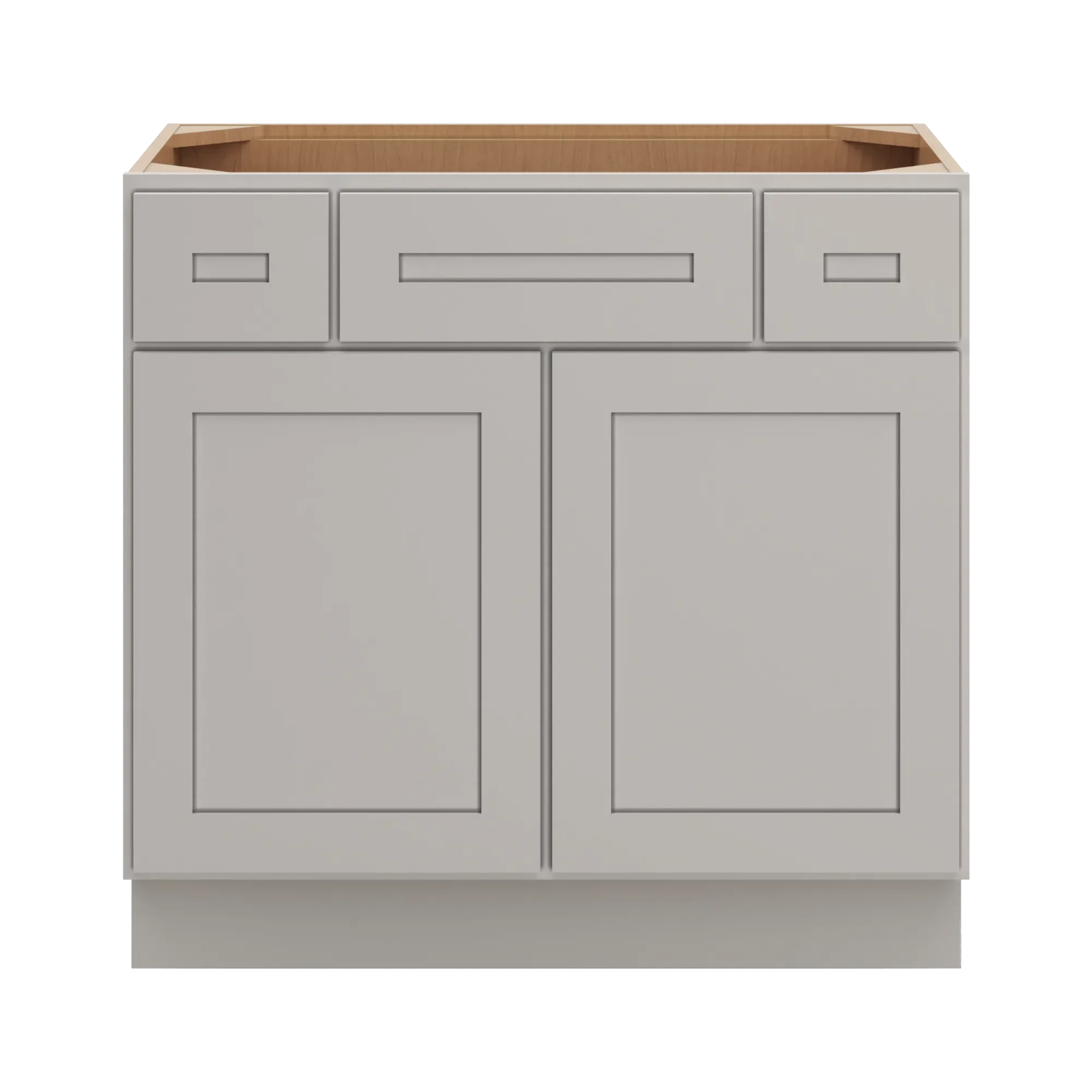 cnc luxor 5 piece misty grey 36 w 2 drawer vanity sink base cabinet