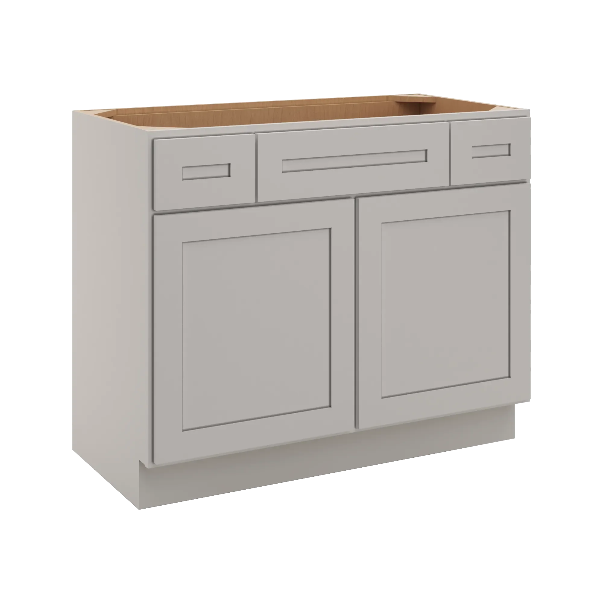 cnc luxor 5 piece misty grey 42 w 2 drawer vanity sink base cabinet