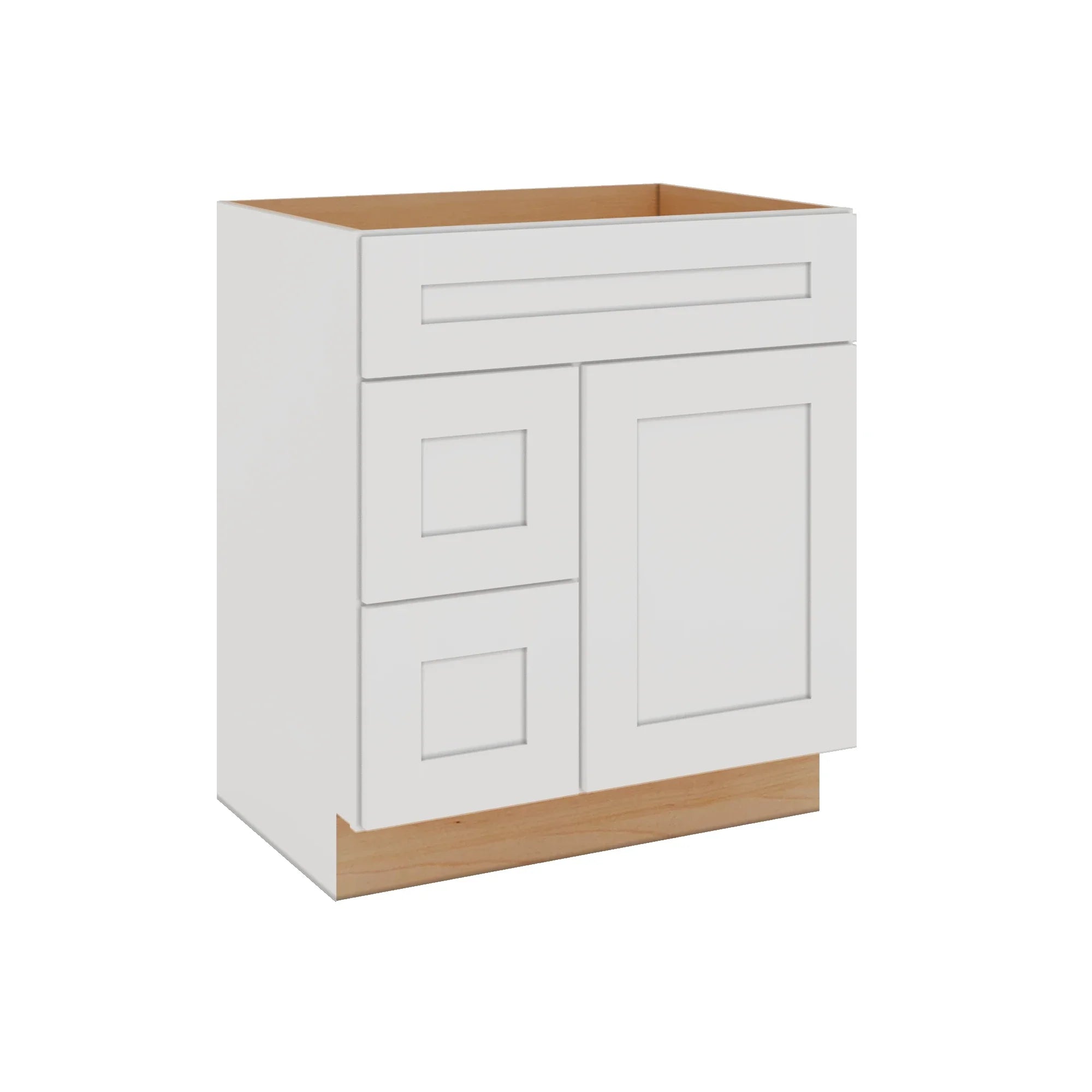 Modernform Cabinet White Shaker 30" W X 34 1/2" H X 21" D Combo Cabinet w/2 Drawers