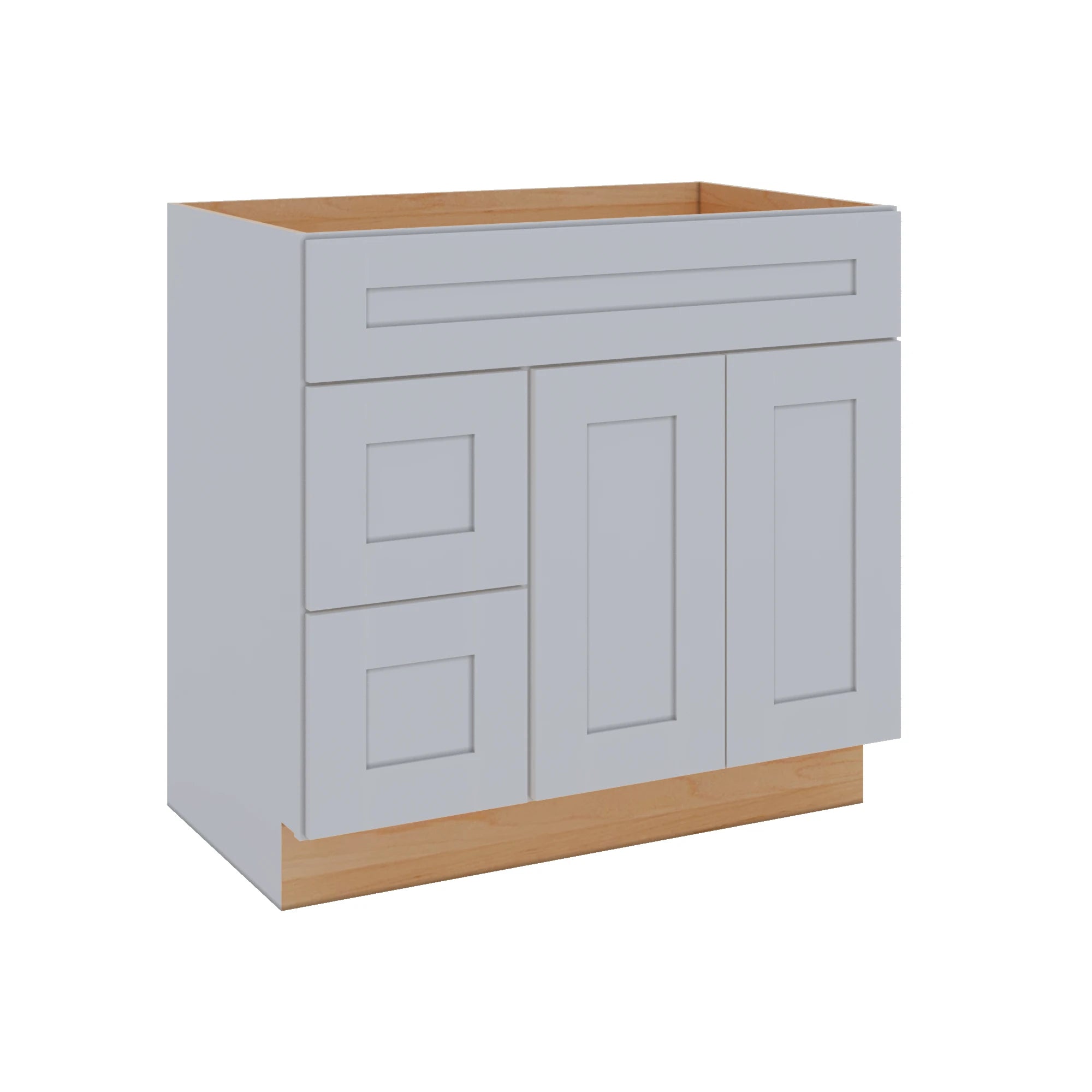 Modernform Cabinet Grey Shaker 36" W X 34 1/2" H X 21" D Combo Cabinet w/2 Drawers