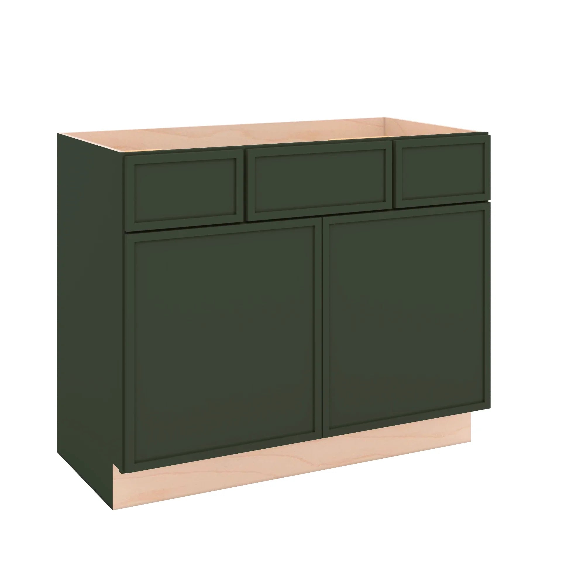 Modernform Cabinet Slim Sage Green 42" W X 34 1/2" H X 21" D Combo Cabinet w/2 Side Drawers