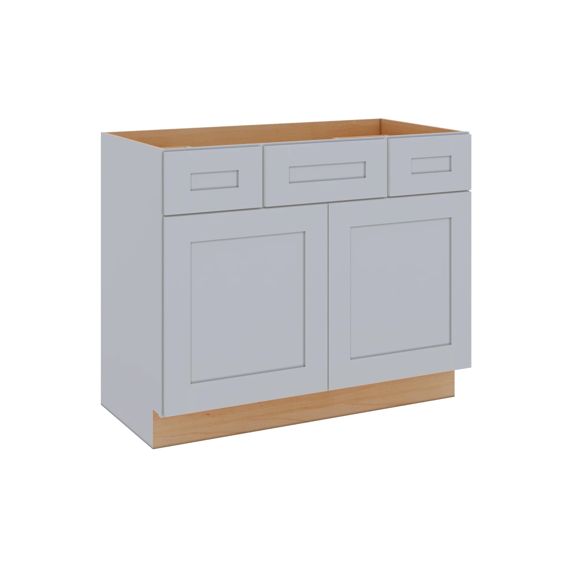 Modernform Cabinet Grey Shaker 42" W X 34 1/2" H X 21" D Combo Cabinet w/2 Side Drawers