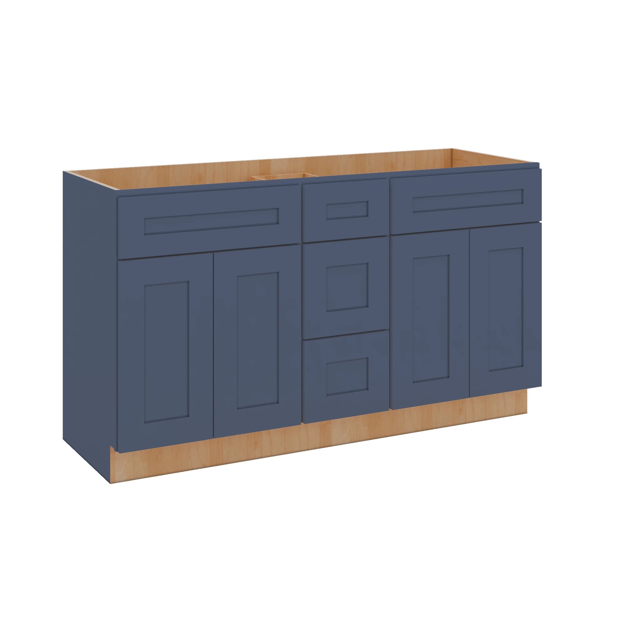 Modernform Cabinet Signature Blue 60" W X 34 1/2" H X 21" D Combo Cabinet 4 Doors/3 Drawers/2 False Front