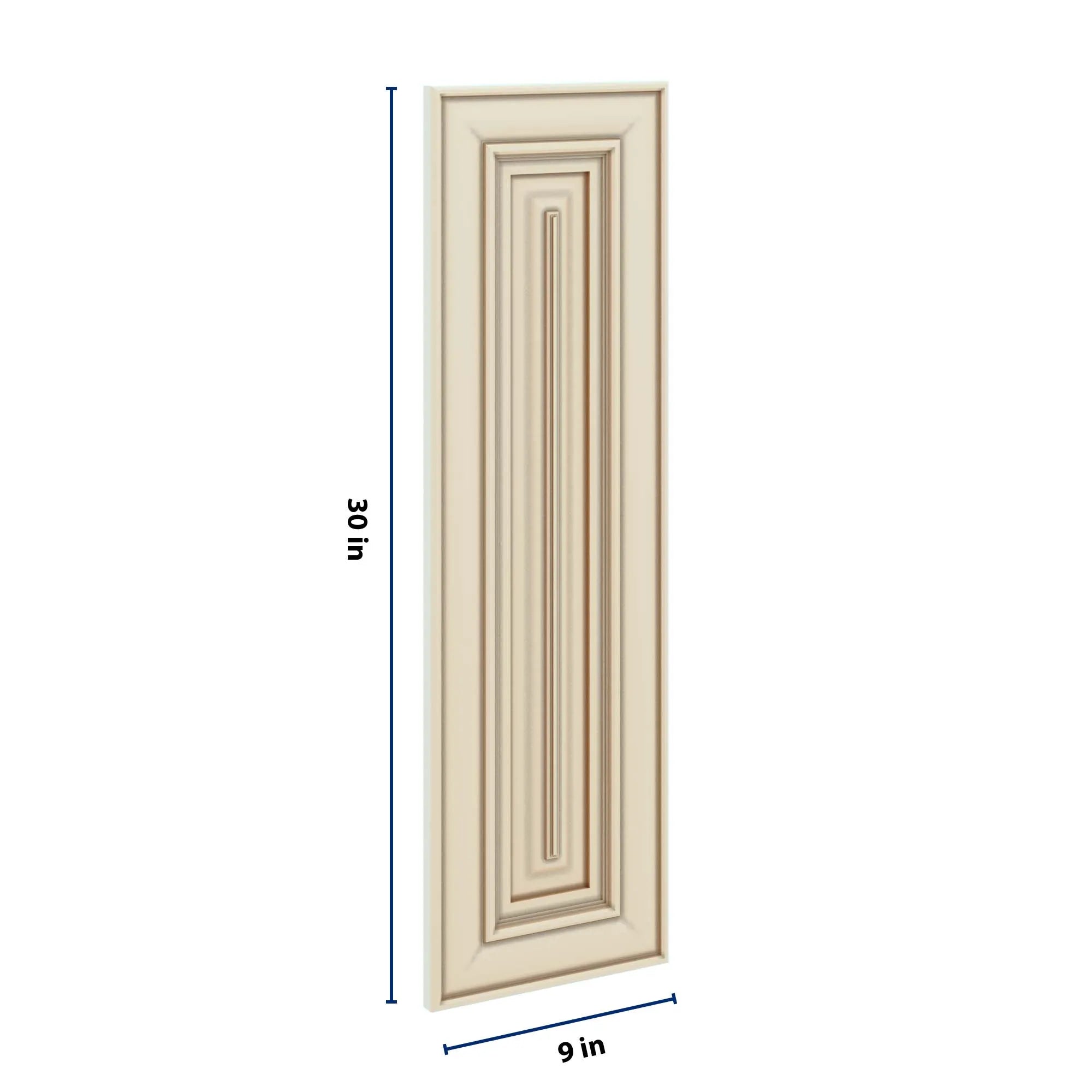 J&K Creme Glazed A7 Dummy Door Panel 09" W x 30" H
