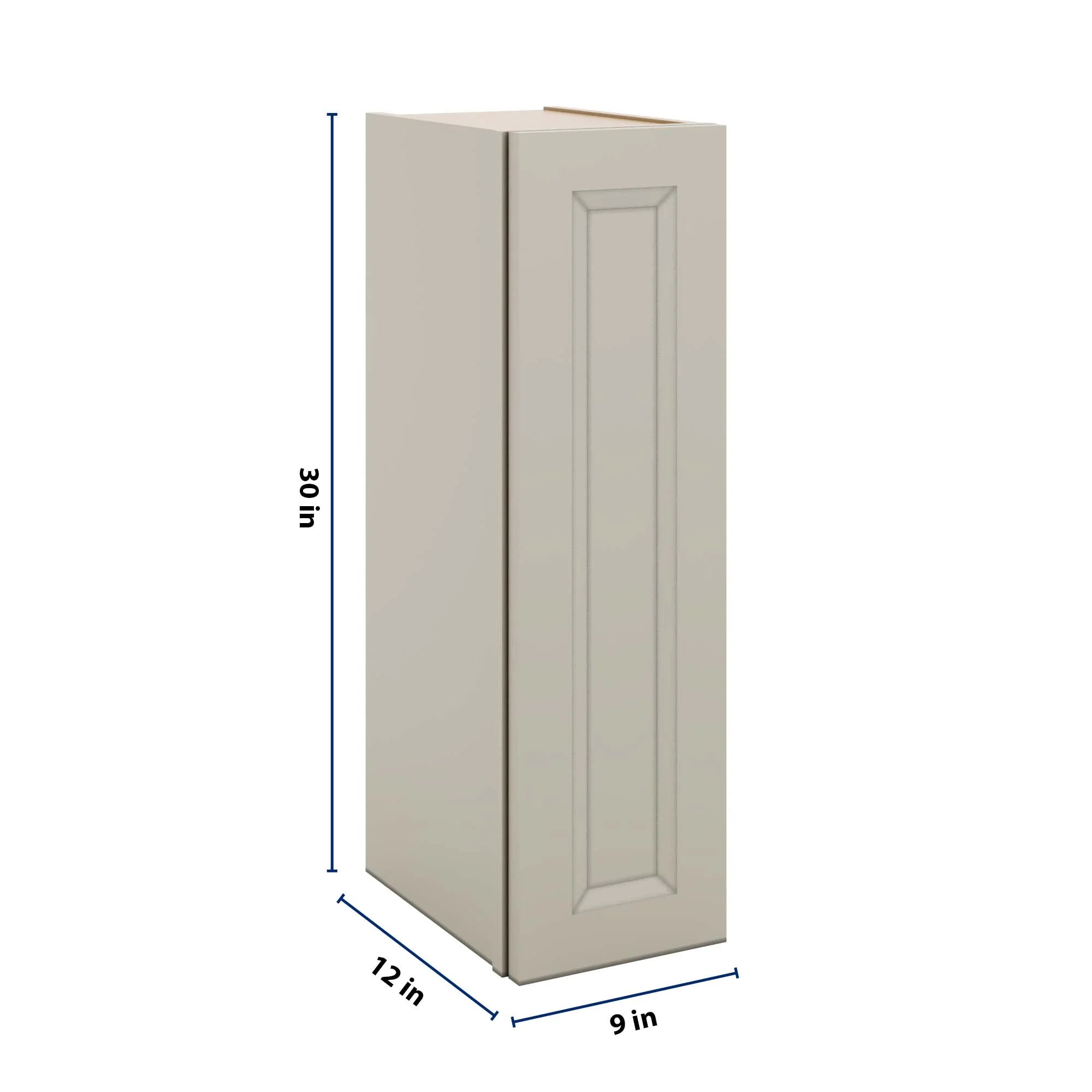 J&K Pebble B6 Single Door Wall Cabinet - 09" W x 30" H