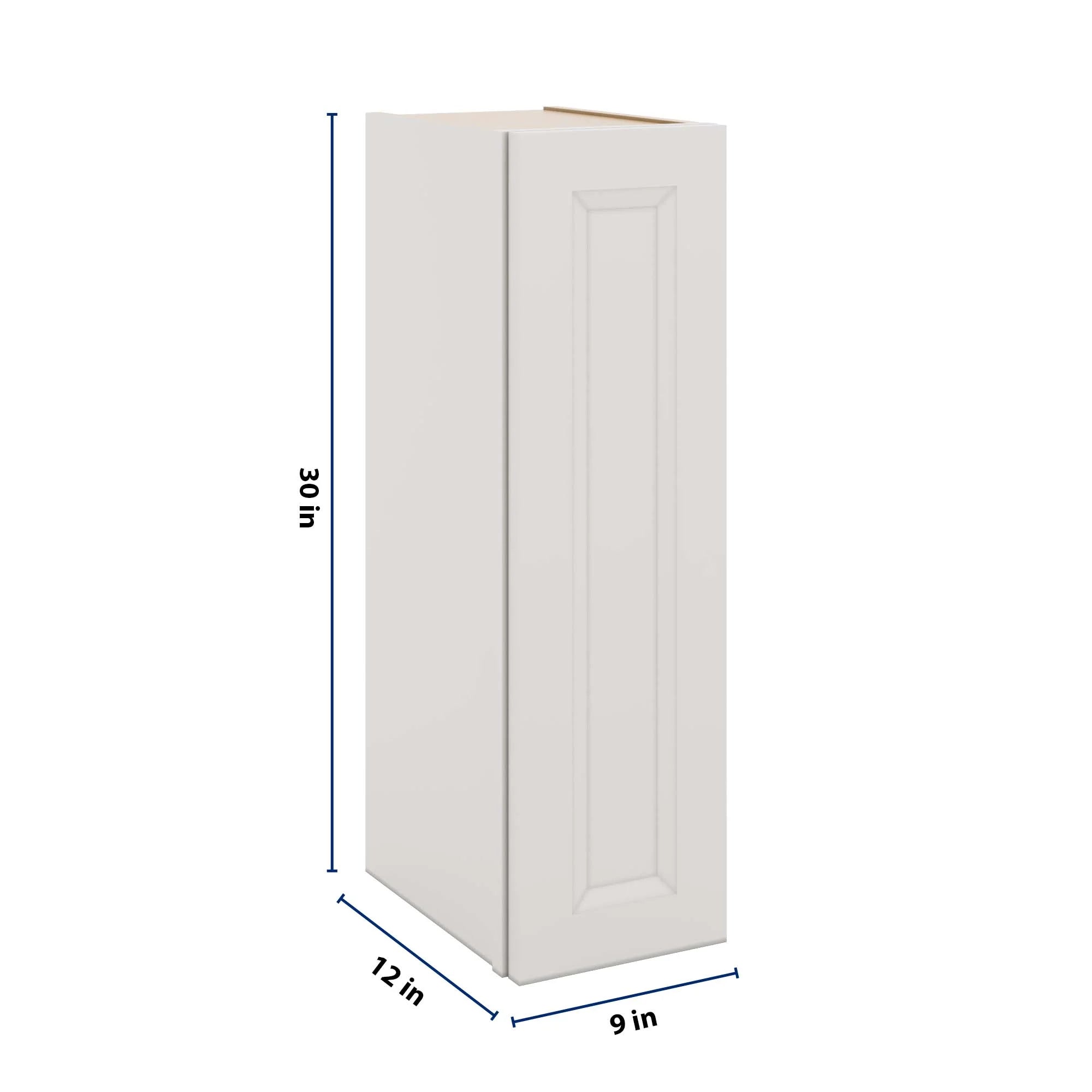 J&K Pure B5 Single Door Wall Cabinet - 09" W x 30" H