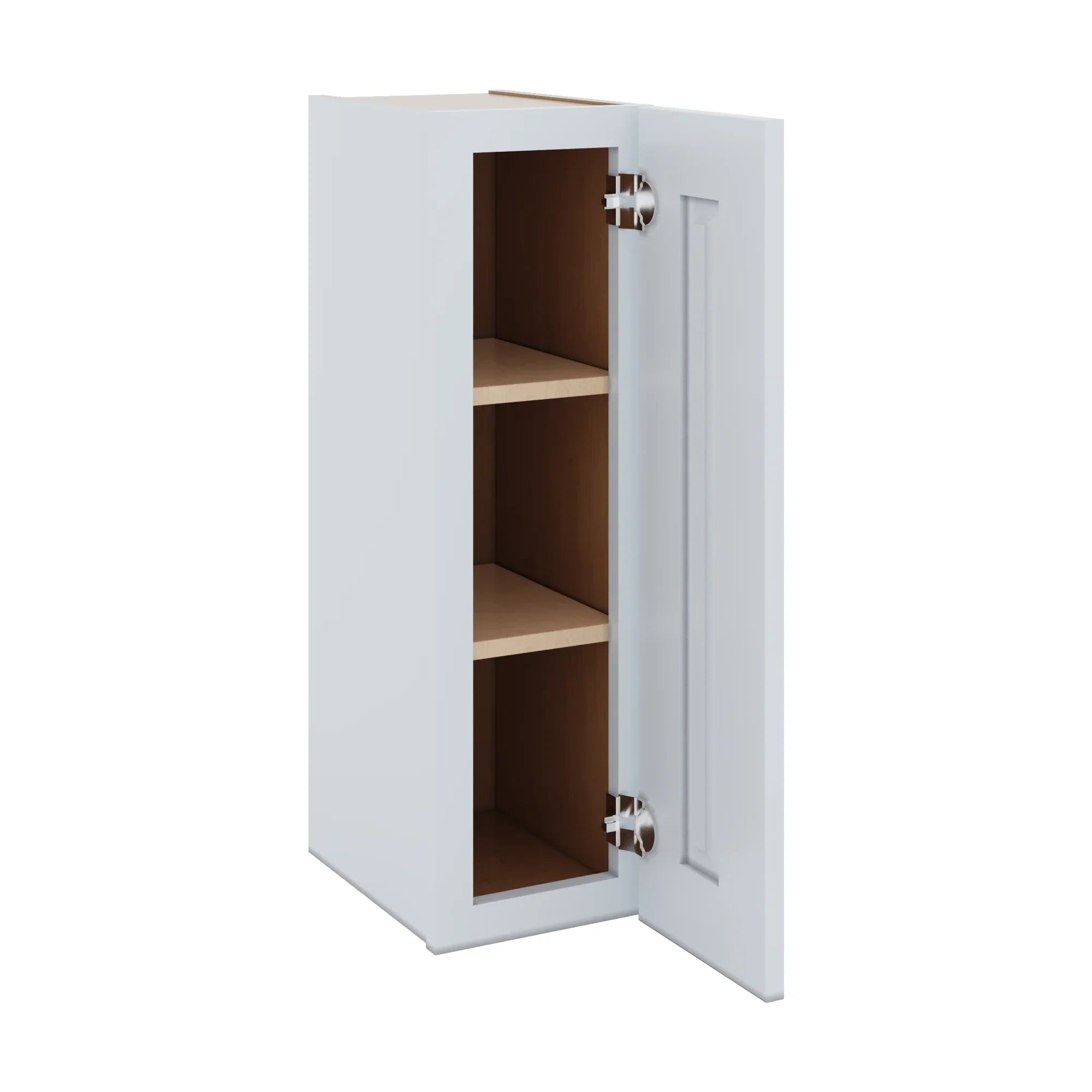 J&K White Shaker S8 Single Door Wall Cabinet 09" W x 30" H