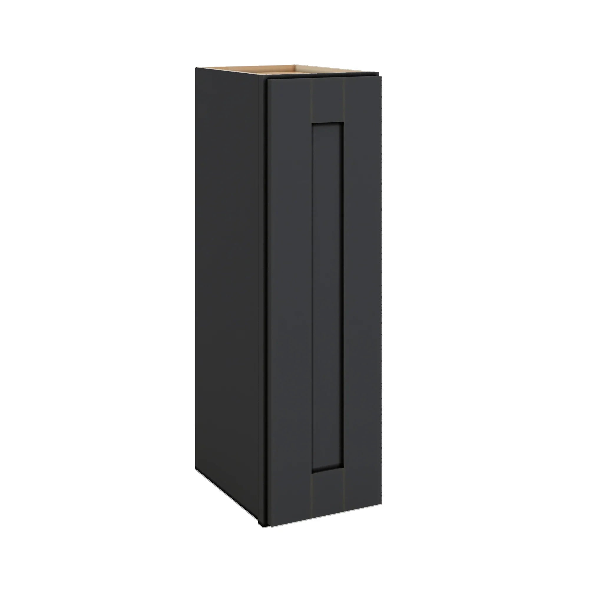 Modernform Cabinet Onyx Black Shaker 09" W X 30" H X 12" D Single Door Wall Cabinet