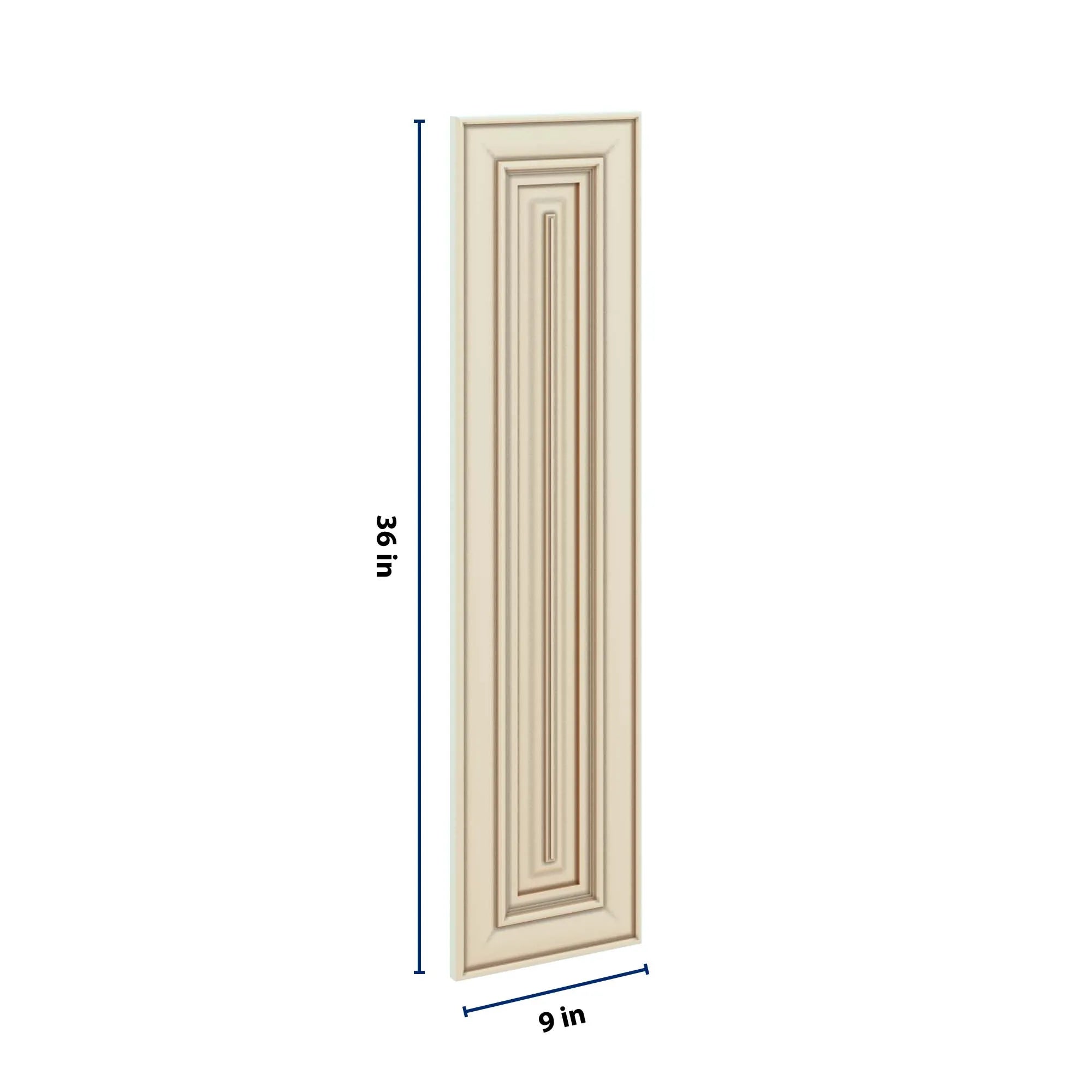 J&K Creme Glazed A7 Dummy Door Panel 09" W x 36" H