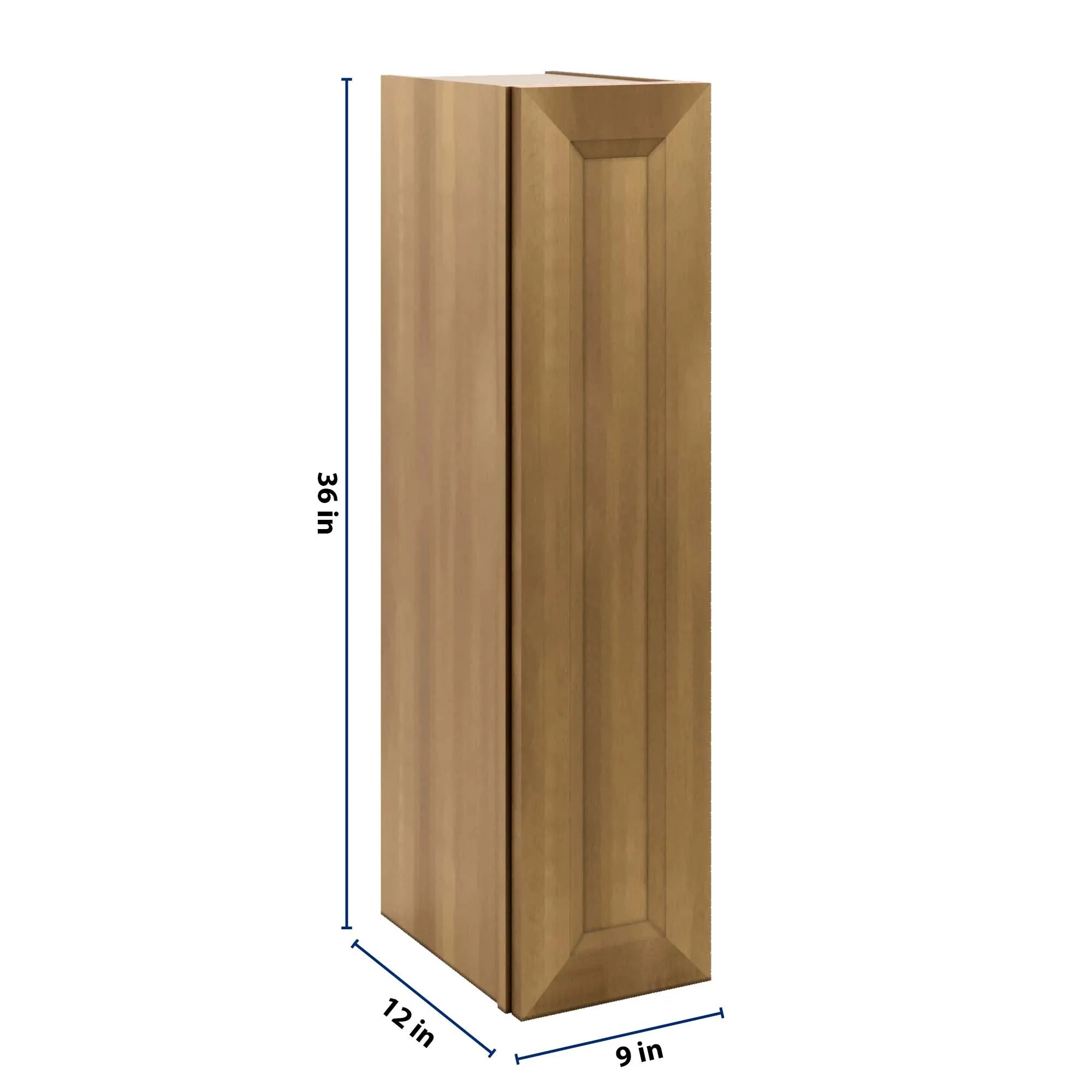 J&K Butterscotch B8 Single Door Wall Cabinet - 09" W x 36" H