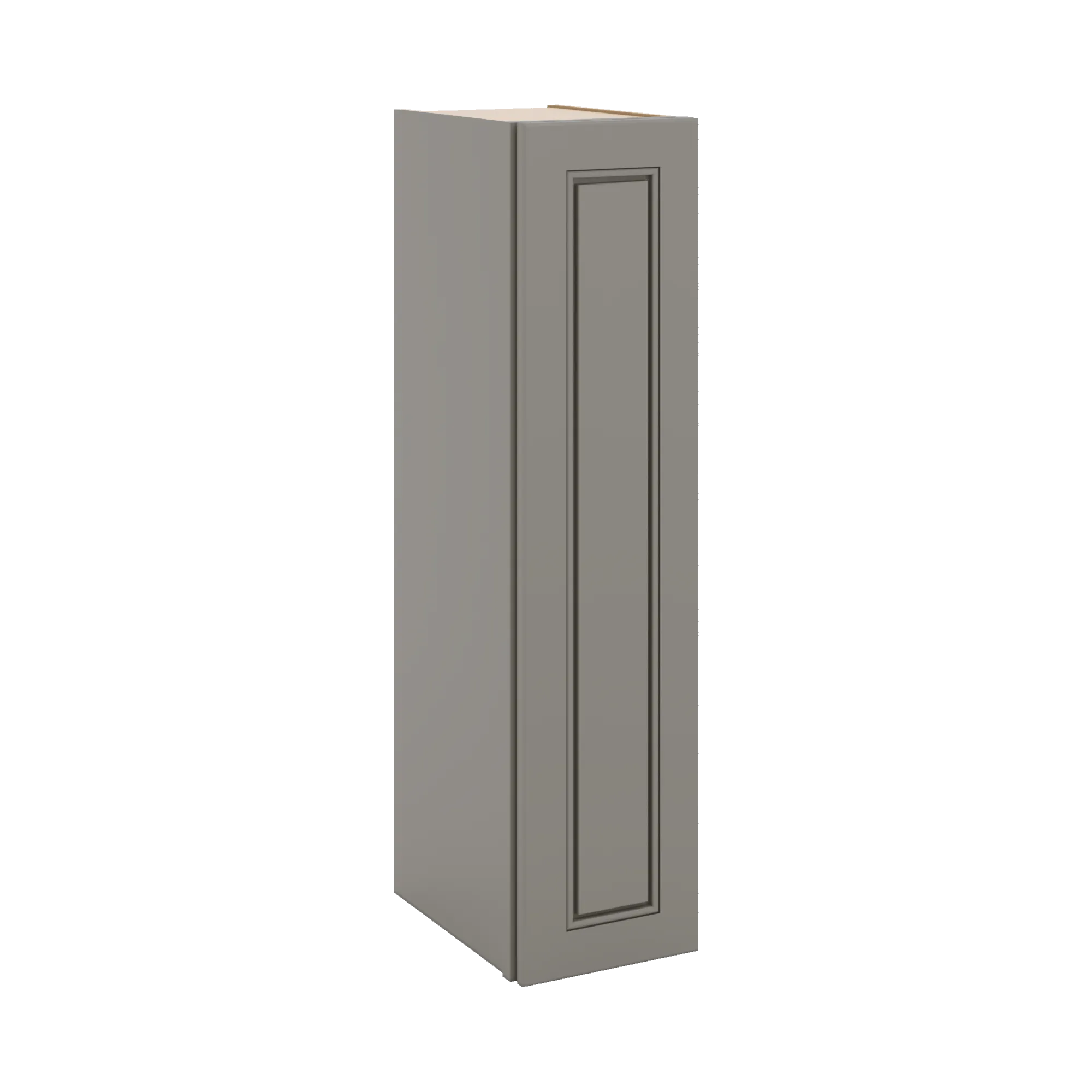 J&K Greige K3 Single Door Wall Cabinet - 09" W x 36" H