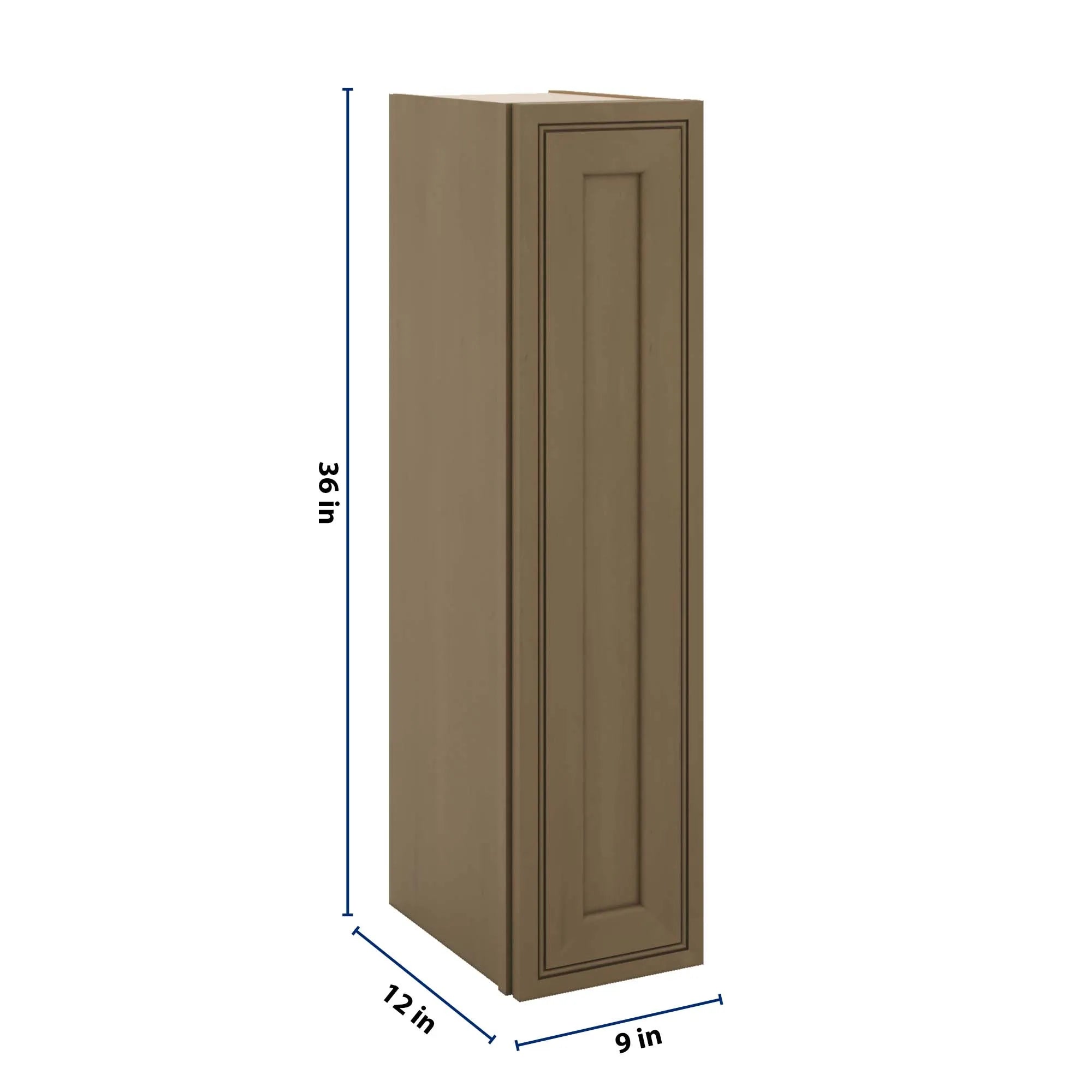J&K Hazel H8 Single Door Wall Cabinet - 09" W x 36" H