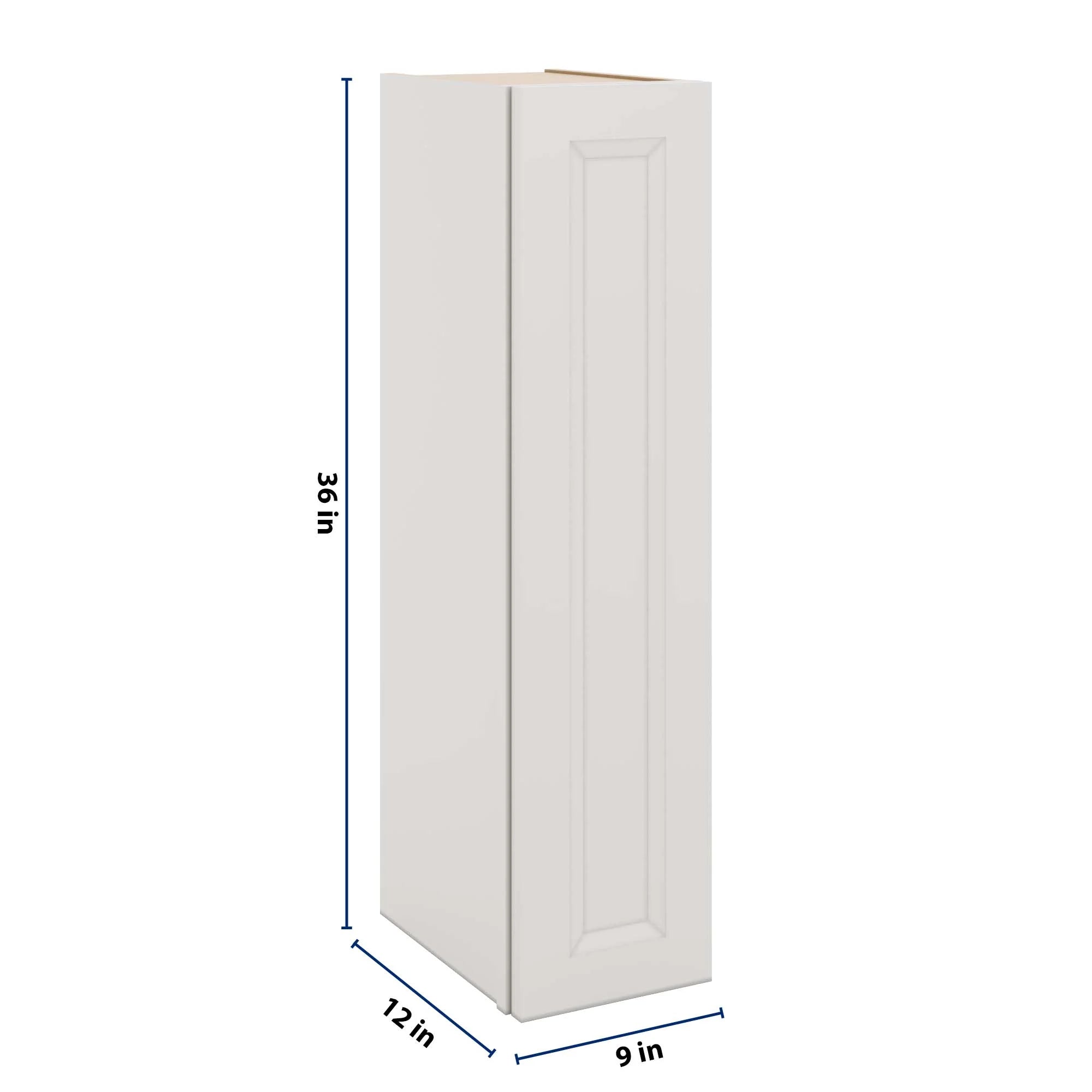J&K Pure B5 Single Door Wall Cabinet - 09" W x 36" H