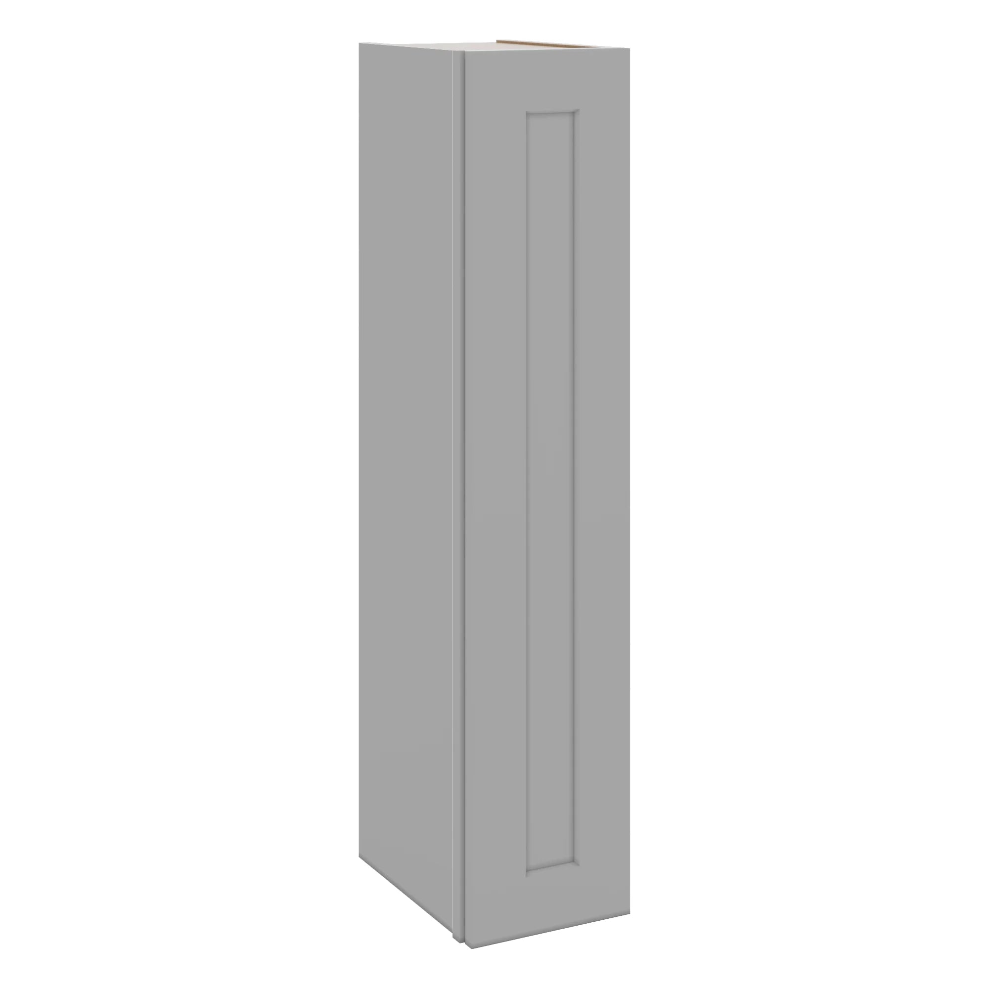 J&K Castle Grey S5 Single Door Wall Cabinet - 09" W x 42" H