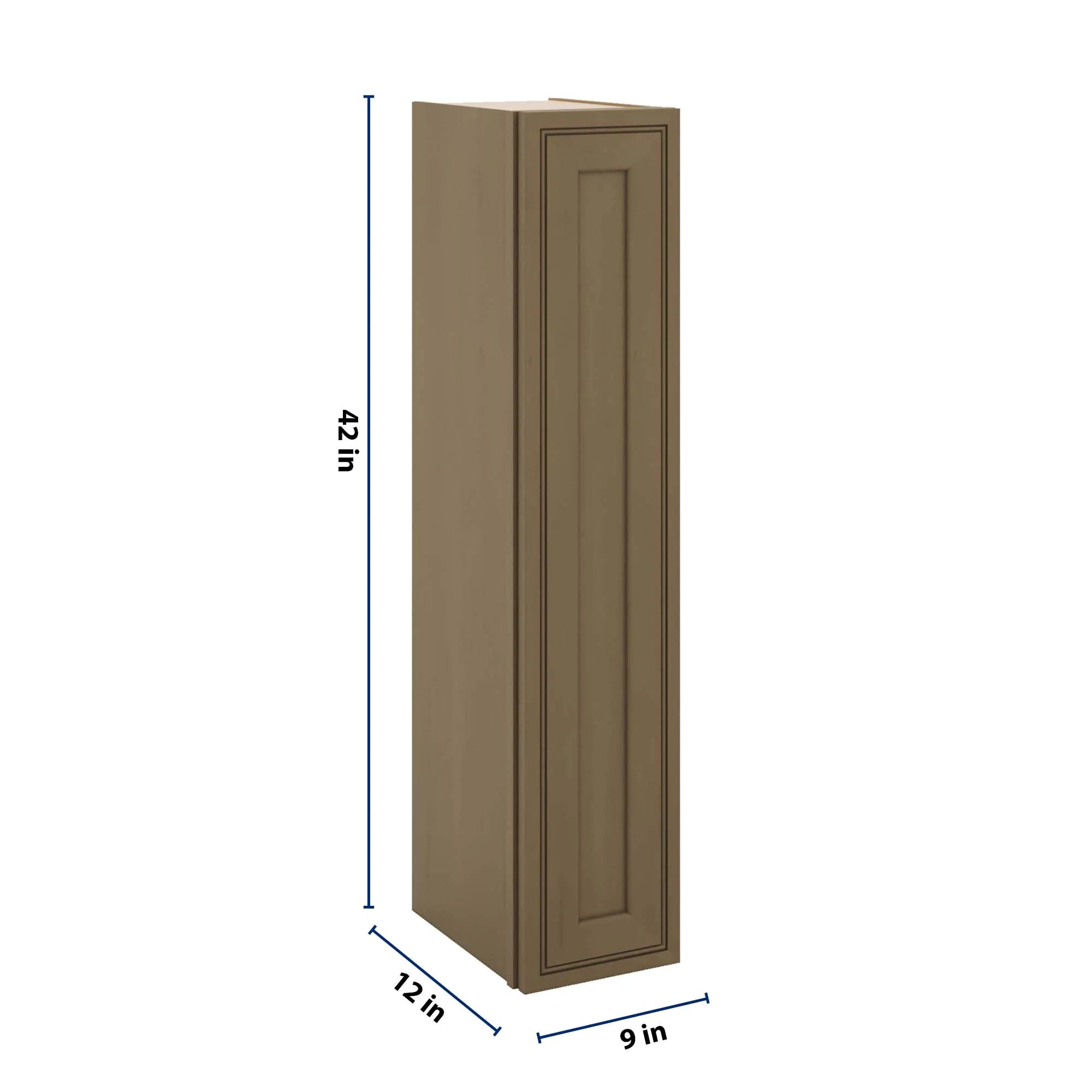 J&K Hazel H8 Single Door Wall Cabinet - 09" W x 42" H