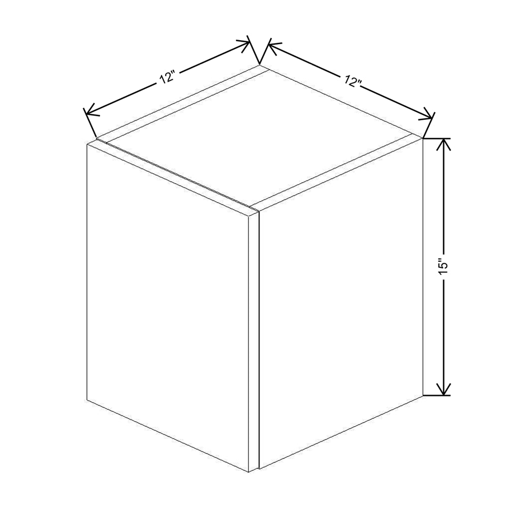 CNC Concord Elegant Ocean 12" W X 15" H Single Door Wall Cabinet