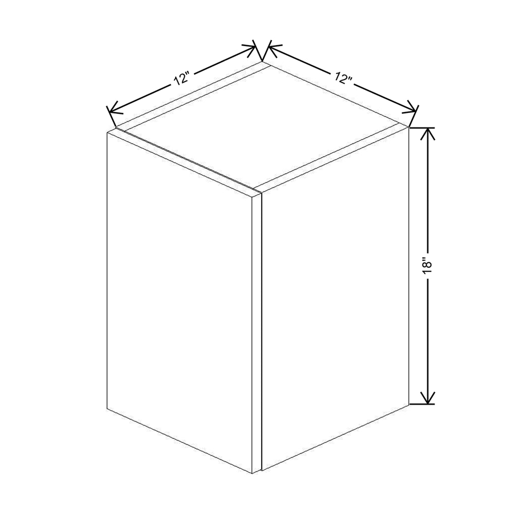CNC Concord Elegant Dove 12" W X 18" H Single Door Wall Cabinet