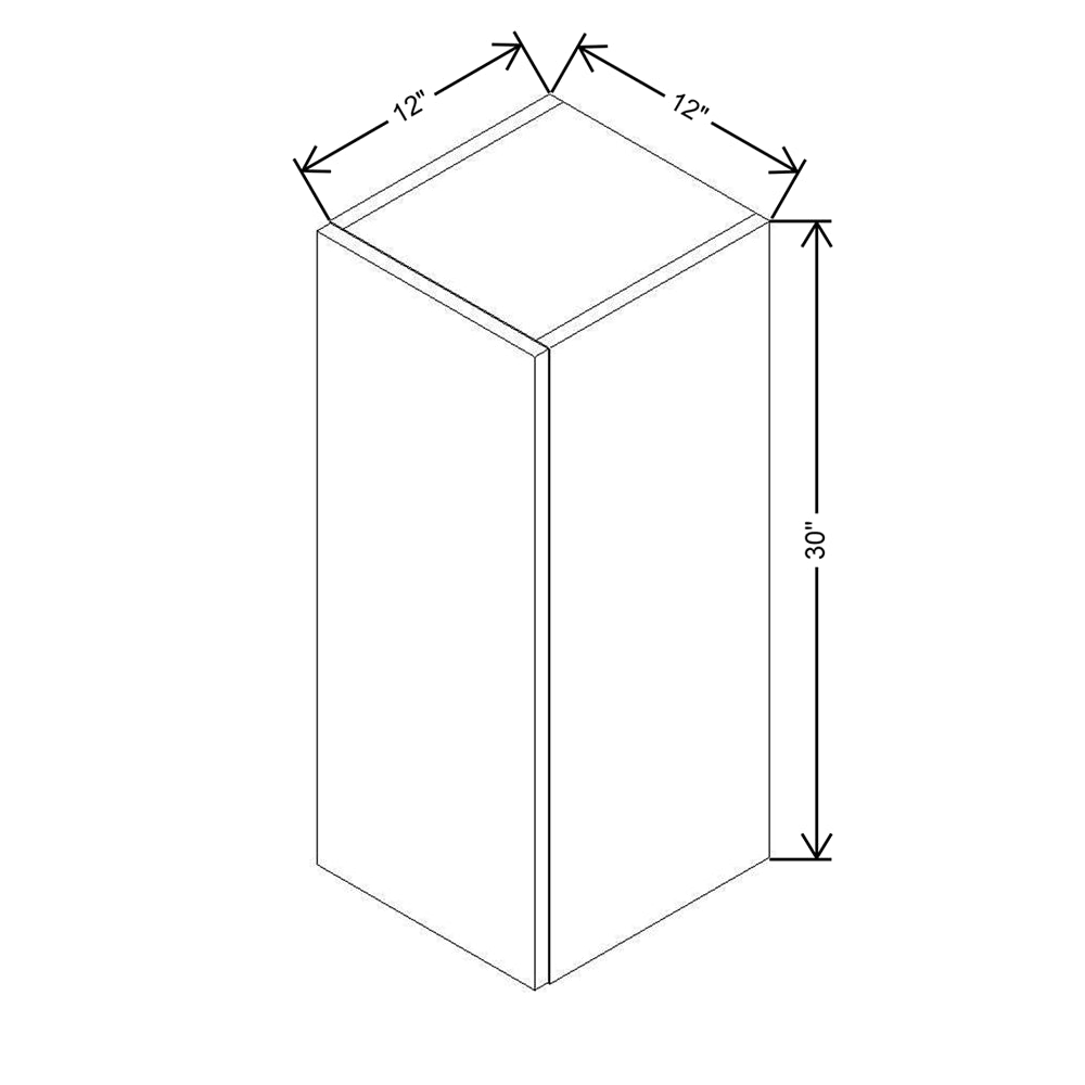 CNC Concord Richmond White 12" W X 30" H Single Door Wall Cabinet