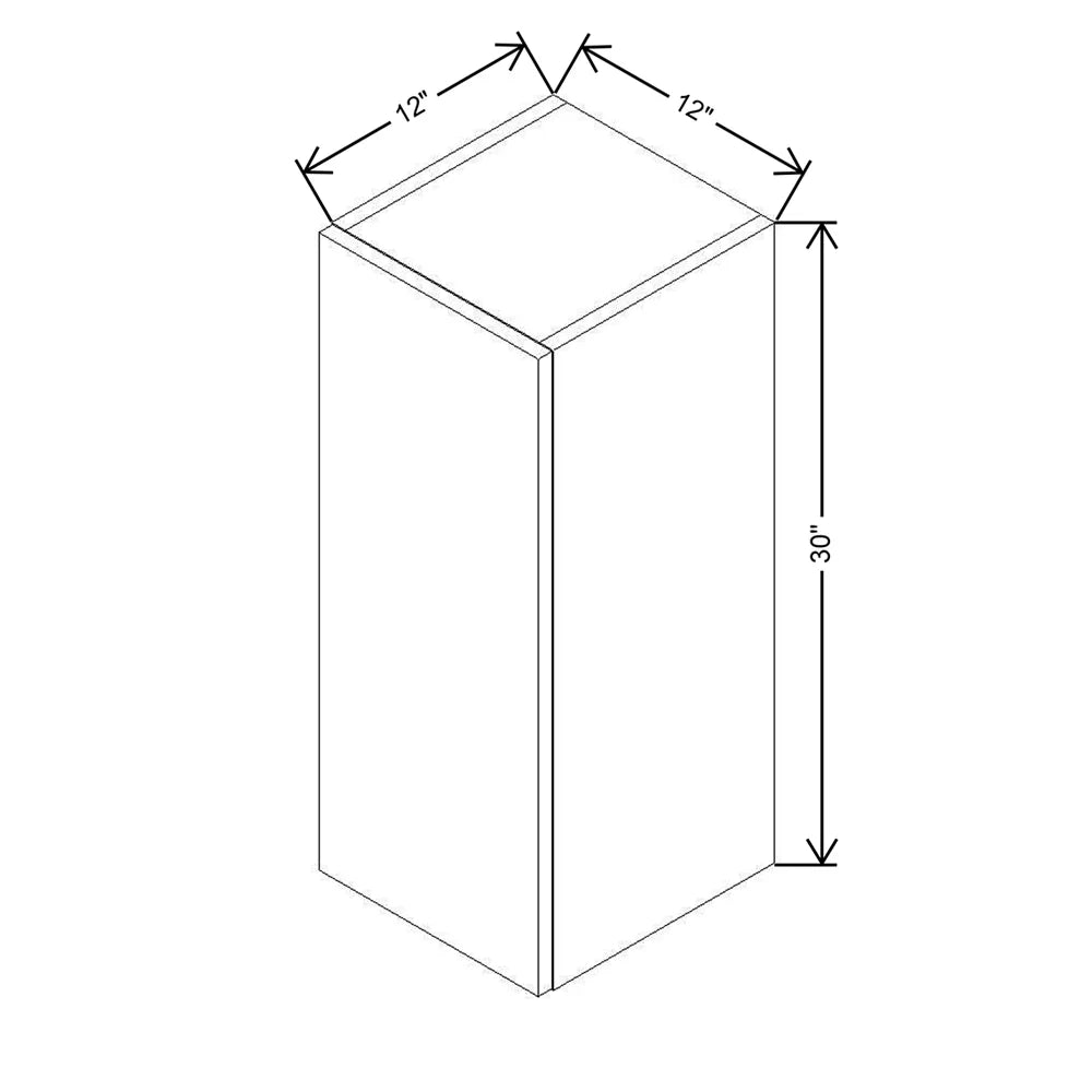 CNC Classic Milano Mirage 12" W X 30" H Single Door Wall Cabinet