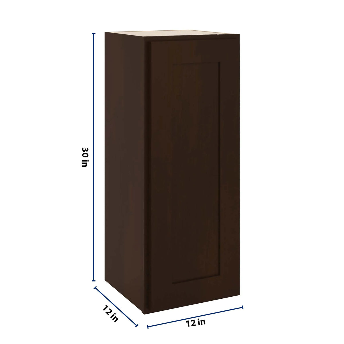 CNC Luxor 5-Piece Espresso 12" W X 30" H Single Door Wall Cabinet
