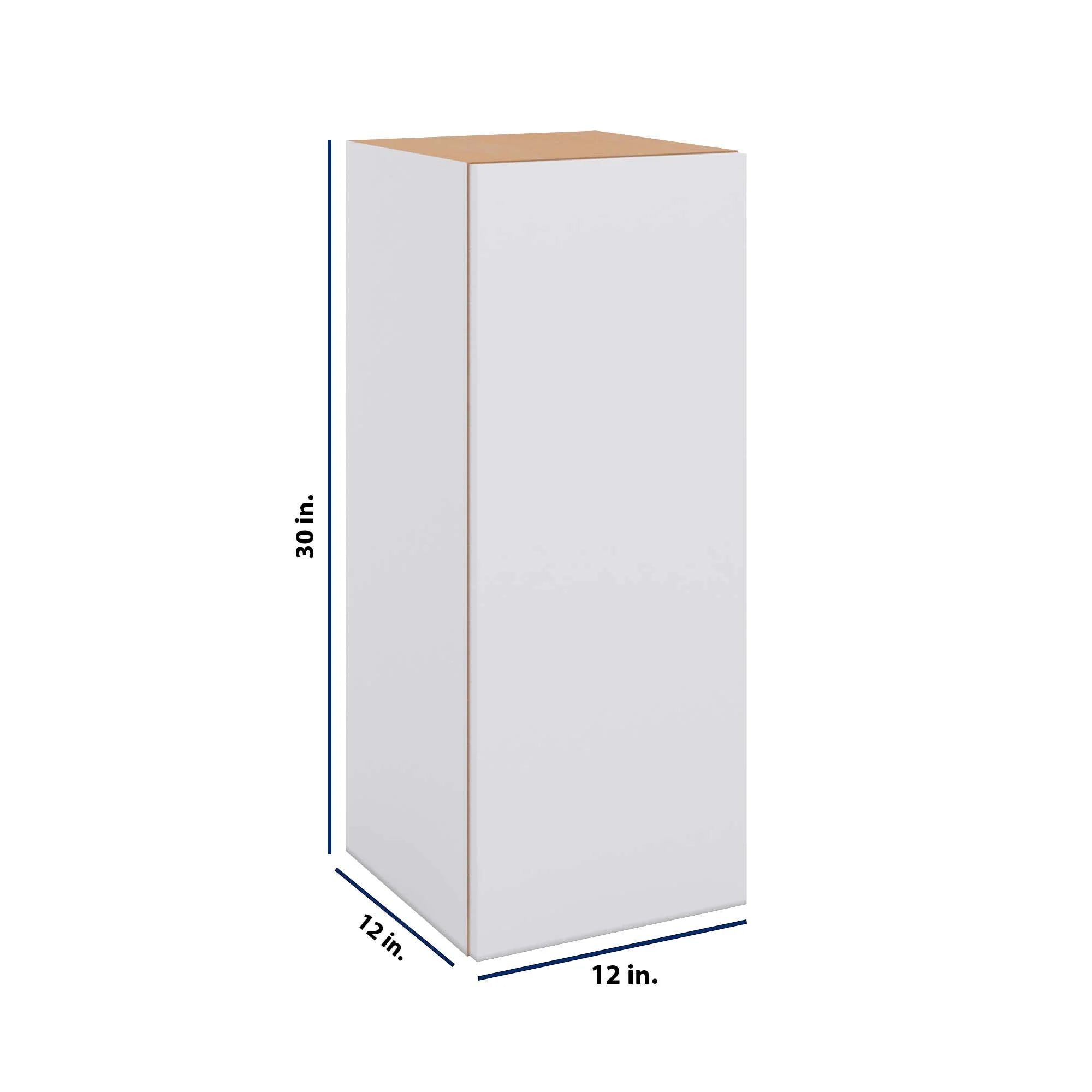 Modernform Cabinet Matte White 12" W X 30" H X 12" D Single Door Wall Cabinet