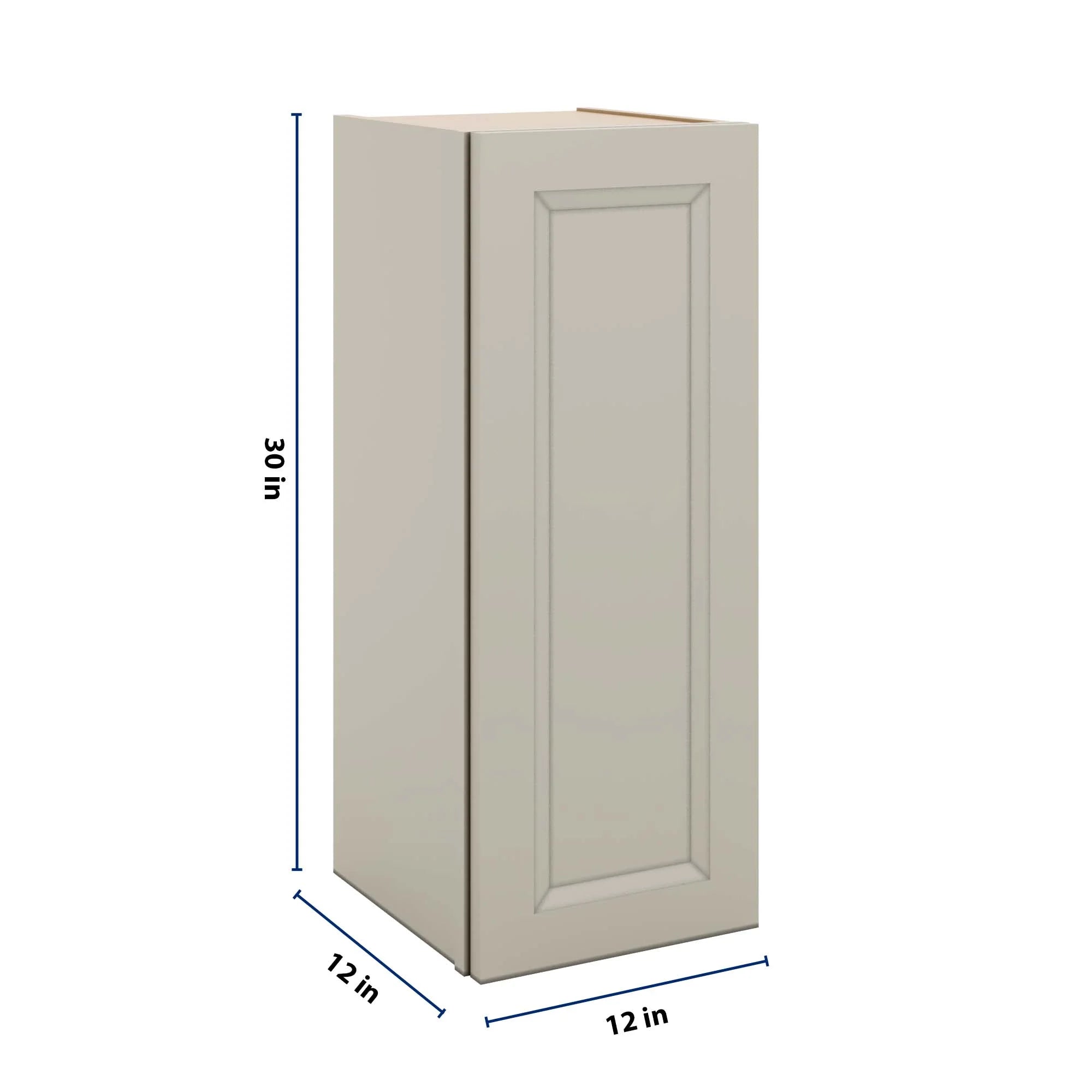 J&K Pebble B6 Single Door Wall Cabinet - 12" W x 30" H