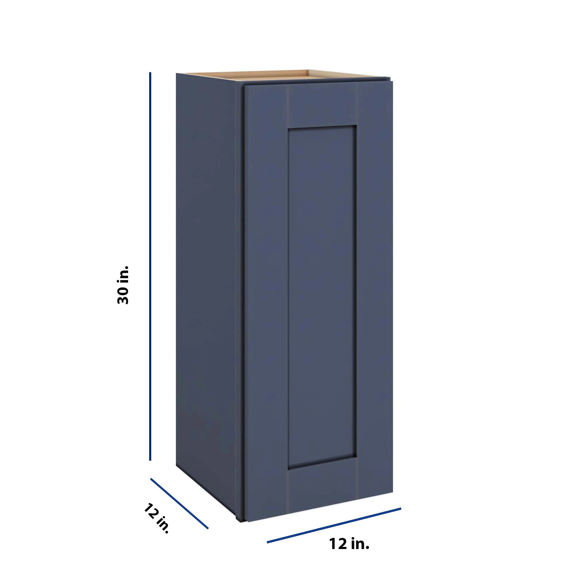 Modernform Cabinet Signature Blue 12" W X 30" H X 12" D Single Door Wall Cabinet