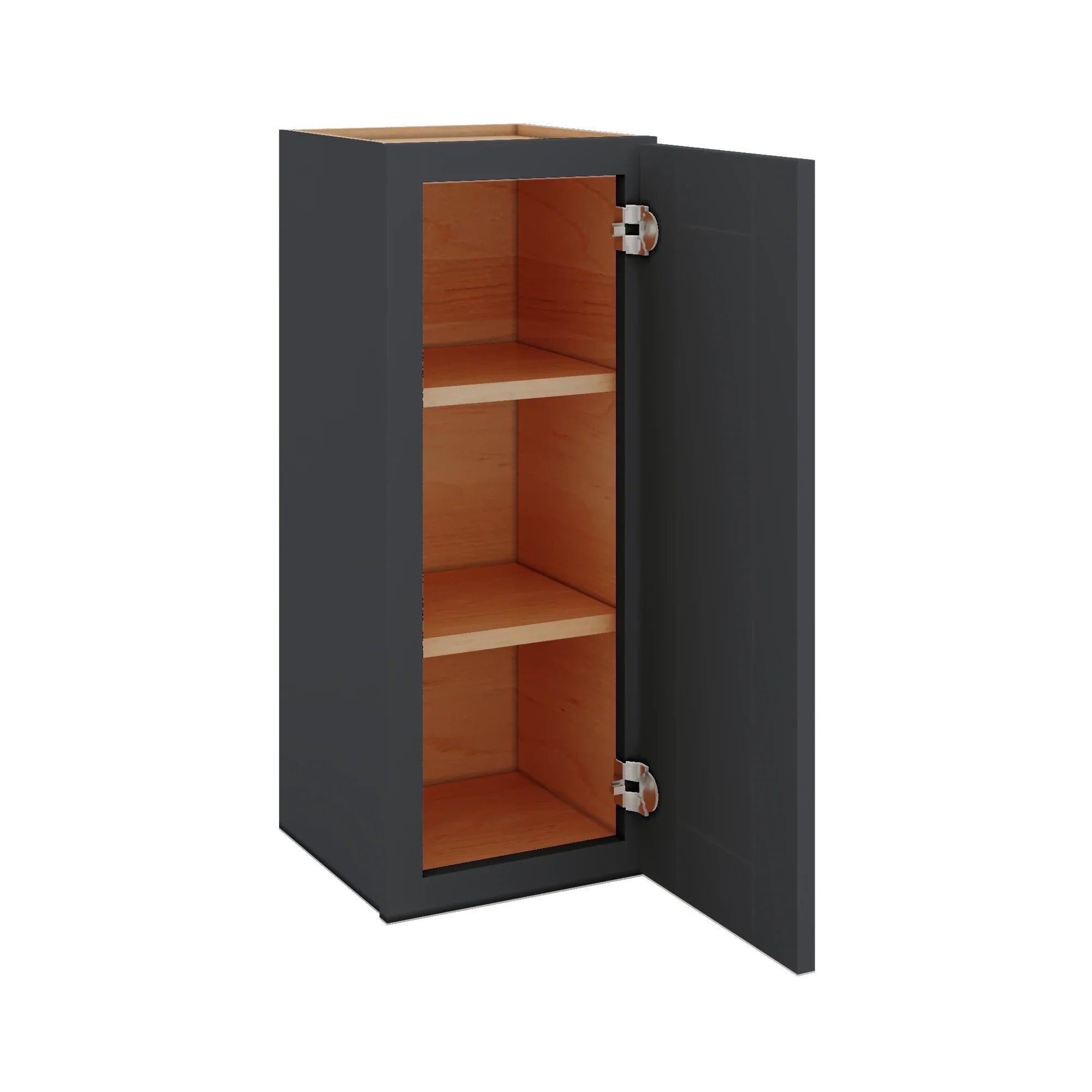 Modernform Cabinet Onyx Black Shaker 12" W X 30" H X 12" D Single Door Wall Cabinet