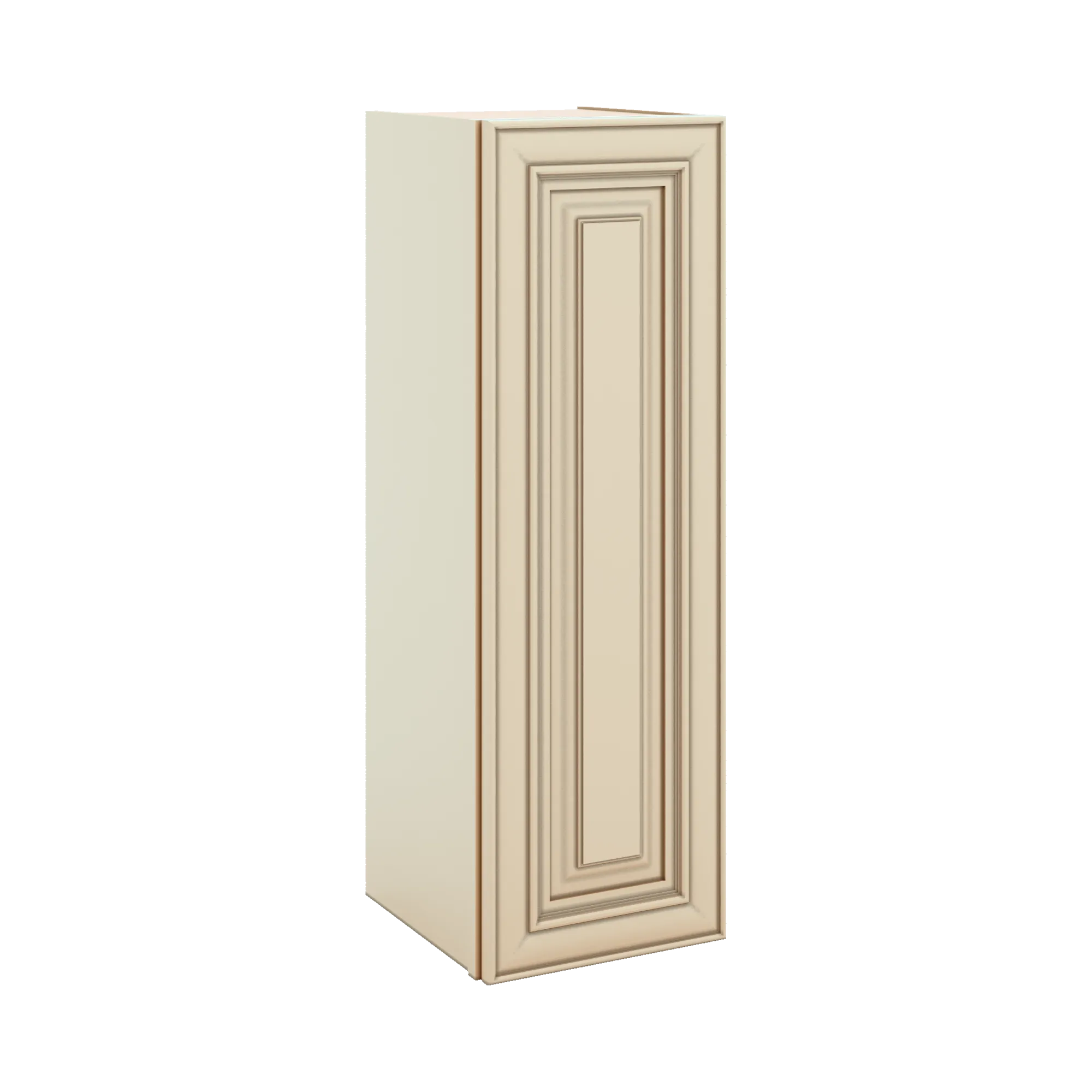 J&K Creme Glazed A7 Single Door Wall Cabinet - 12" W x 36" H