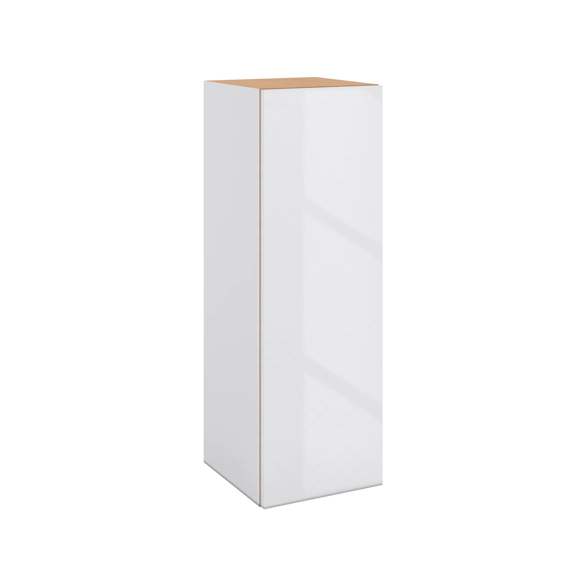 Modernform Cabinet Gloss White 12" W X 36" H X 12" D Single Door Wall Cabinet