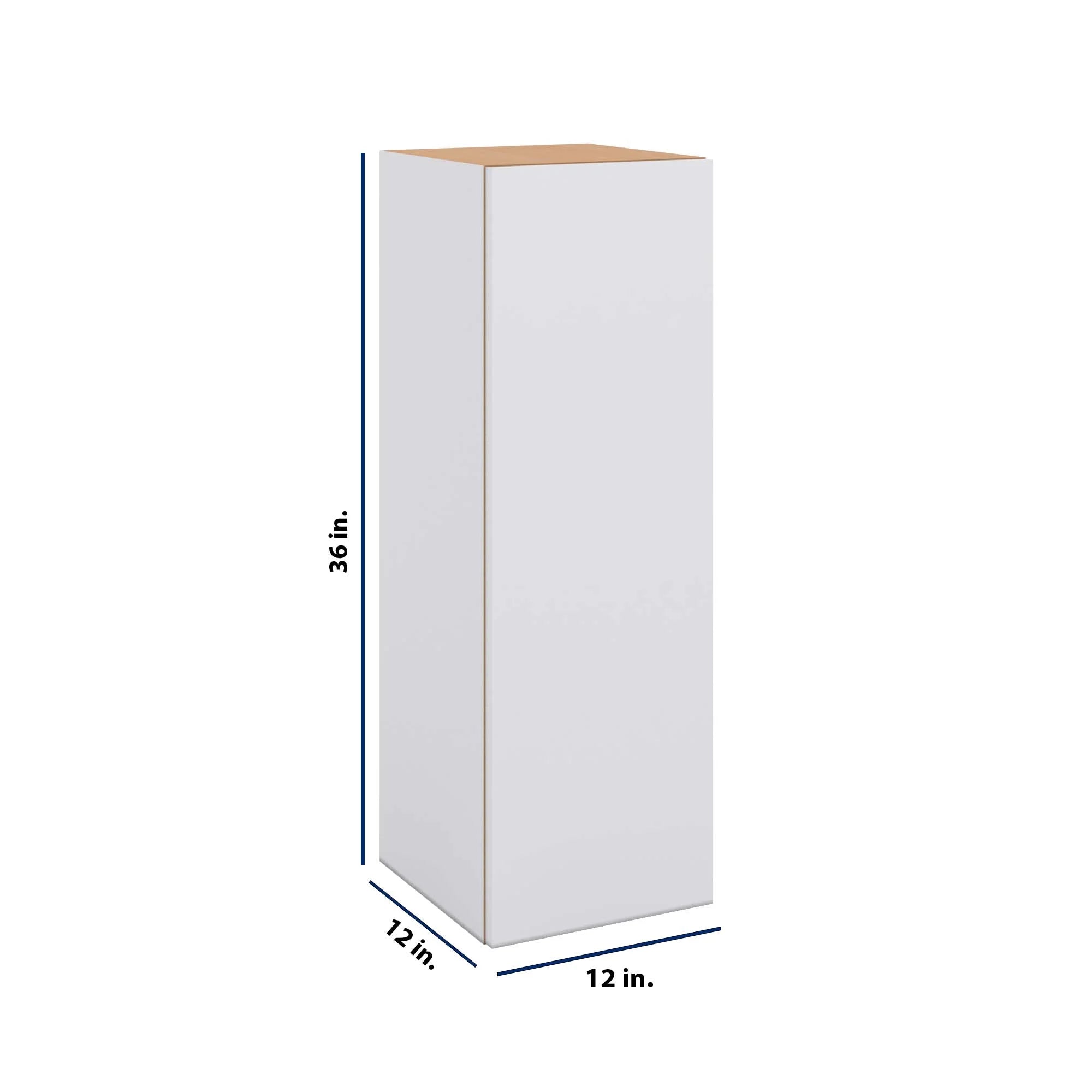 Modernform Cabinet Matte White 12" W X 36" H X 12" D Single Door Wall Cabinet
