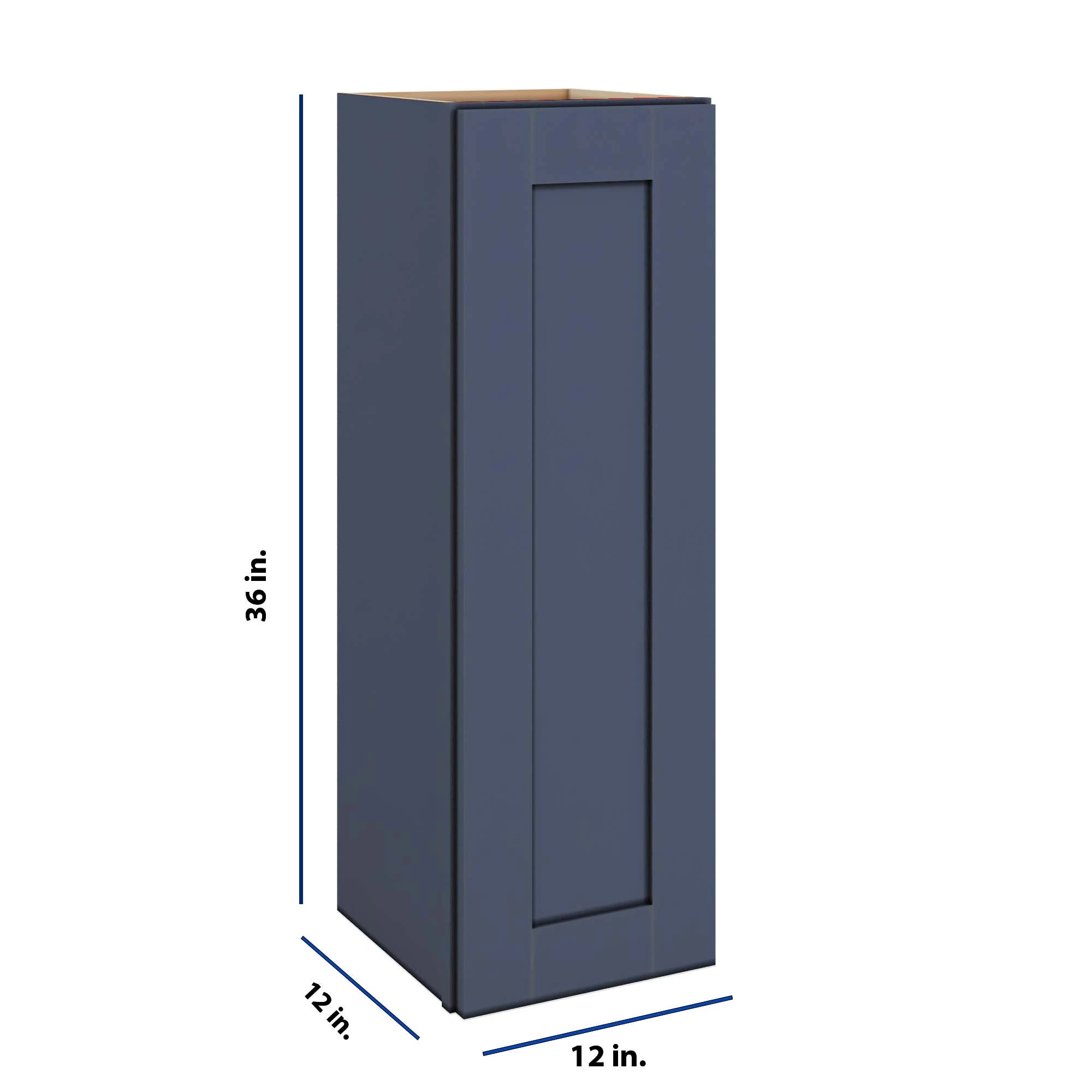 Modernform Cabinet Signature Blue 12" W X 36" H X 12" D Single Door Wall Cabinet