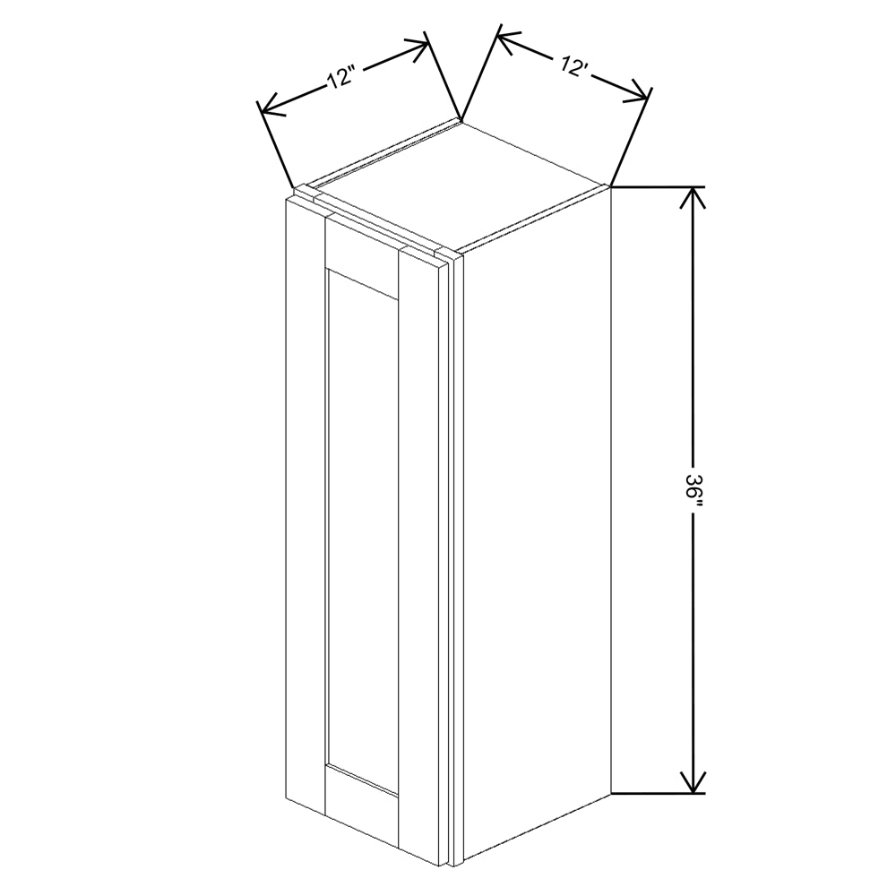 Fabuwood Allure Galaxy Dove Wall 12"W x 36"H Shaker Cabinet