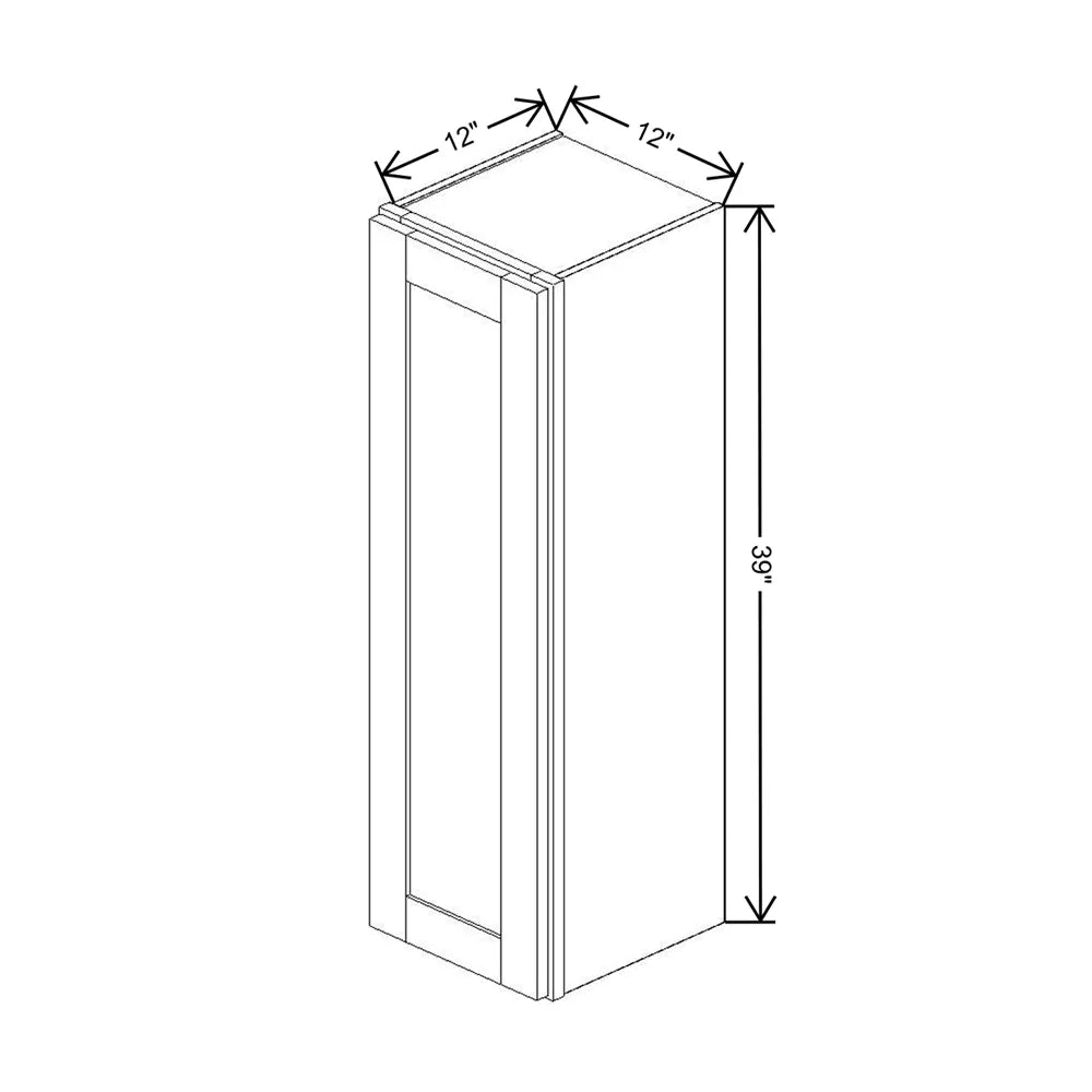 Fabuwood Allure Galaxy Linen 12" W X 39" H X 12" D Single Door Wall Cabinet