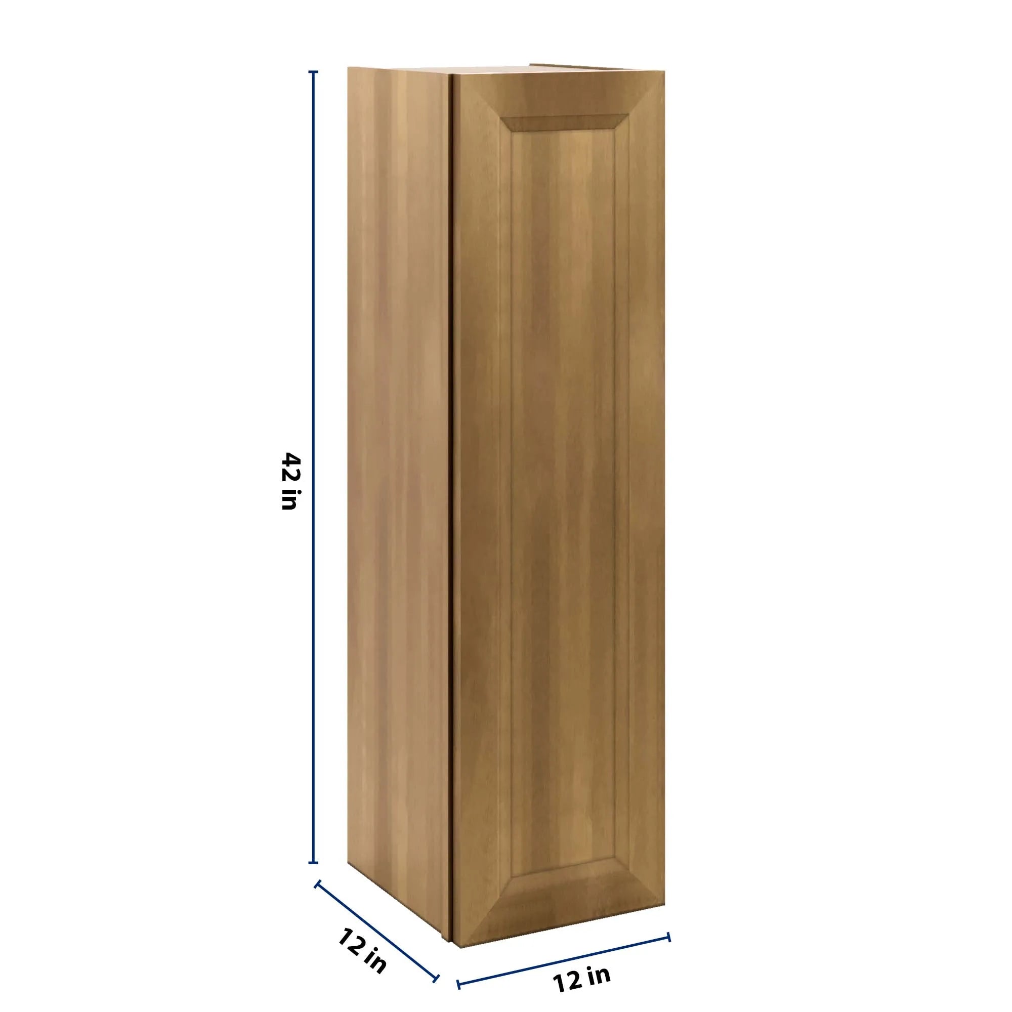 J&K Butterscotch B8 Single Door Wall Cabinet - 12" W x 42" H