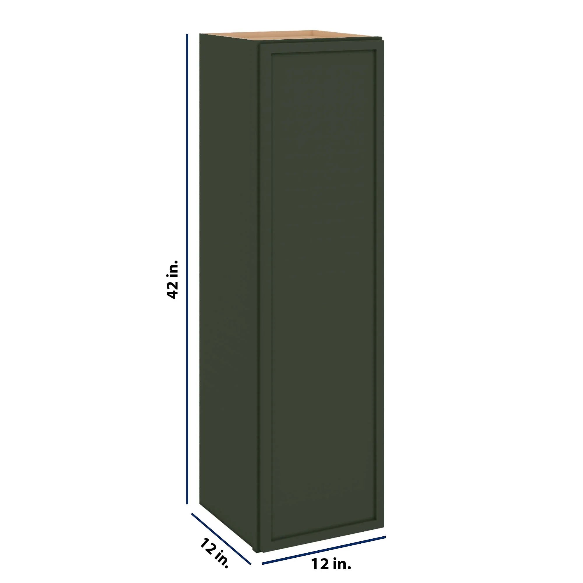 Modernform Cabinet Slim Sage Green 12" W X 42" H X 12" D Single Door Wall Cabinet