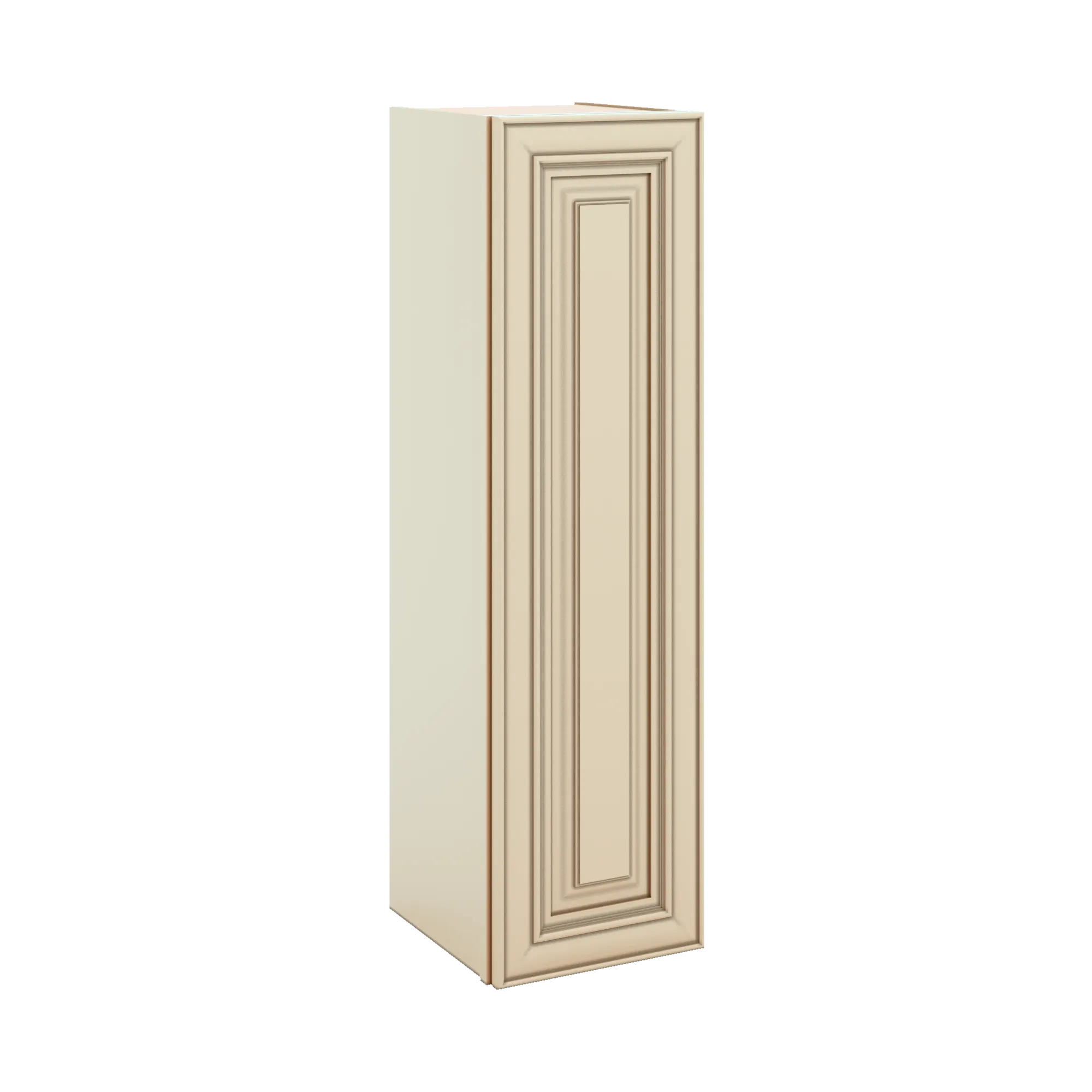 J&K Creme Glazed A7 Single Door Wall Cabinet - 12" W x 42" H