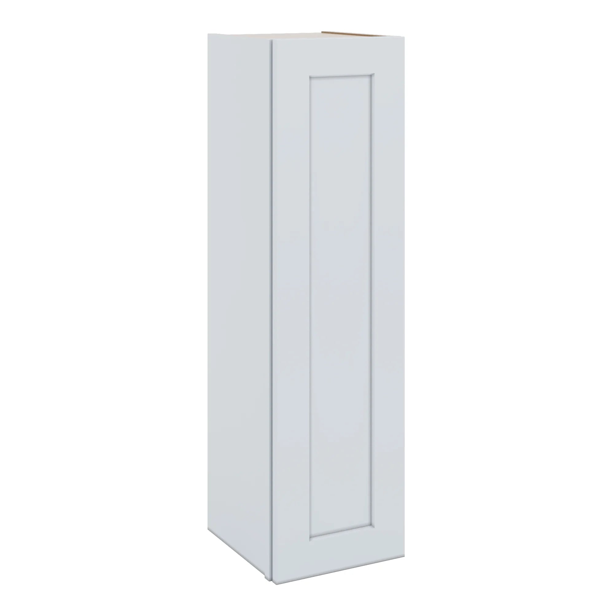 J&K White Shaker S8 Single Door Wall Cabinet - 12" W x 42" H