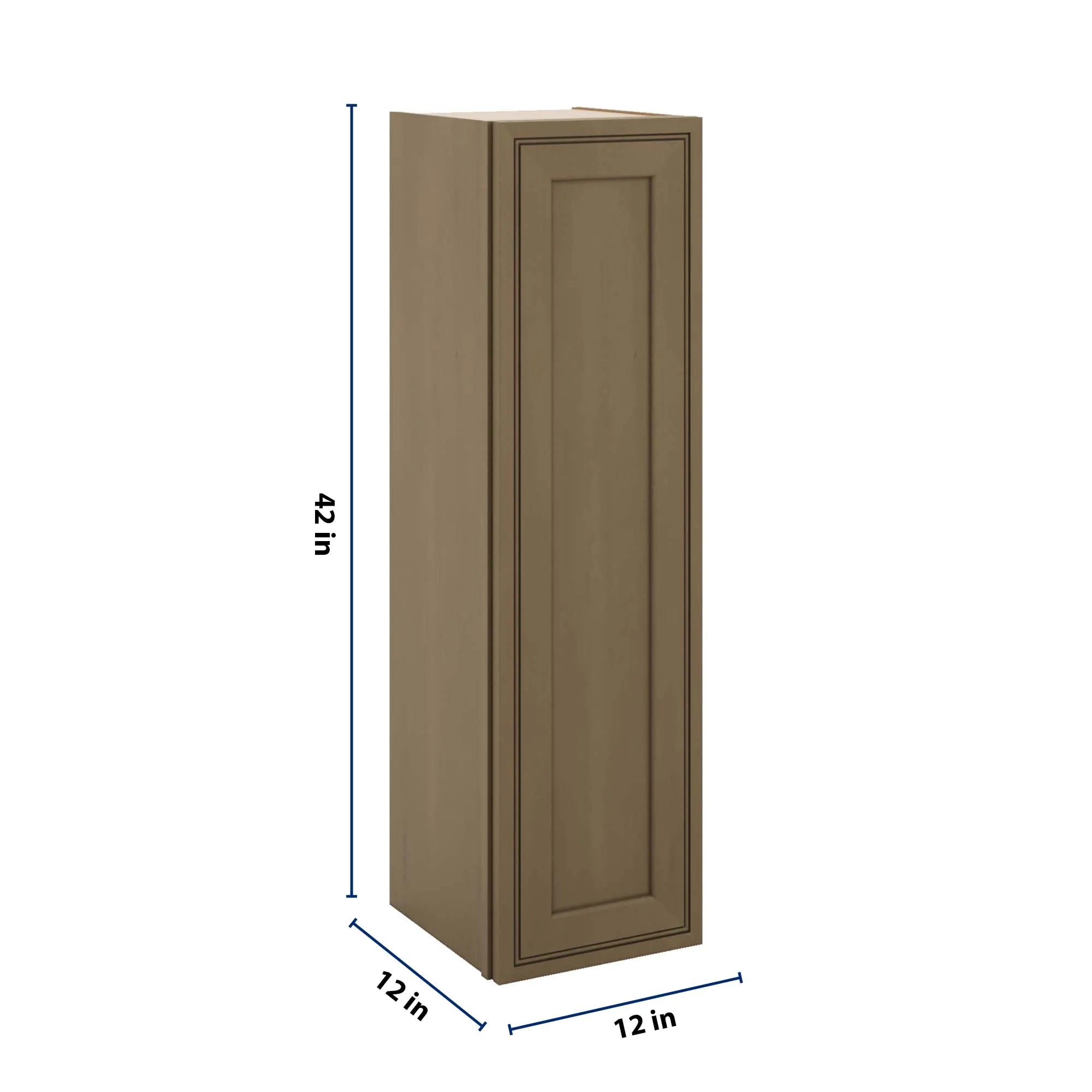J&K Hazel H8 Single Door Wall Cabinet - 12" W x 42" H