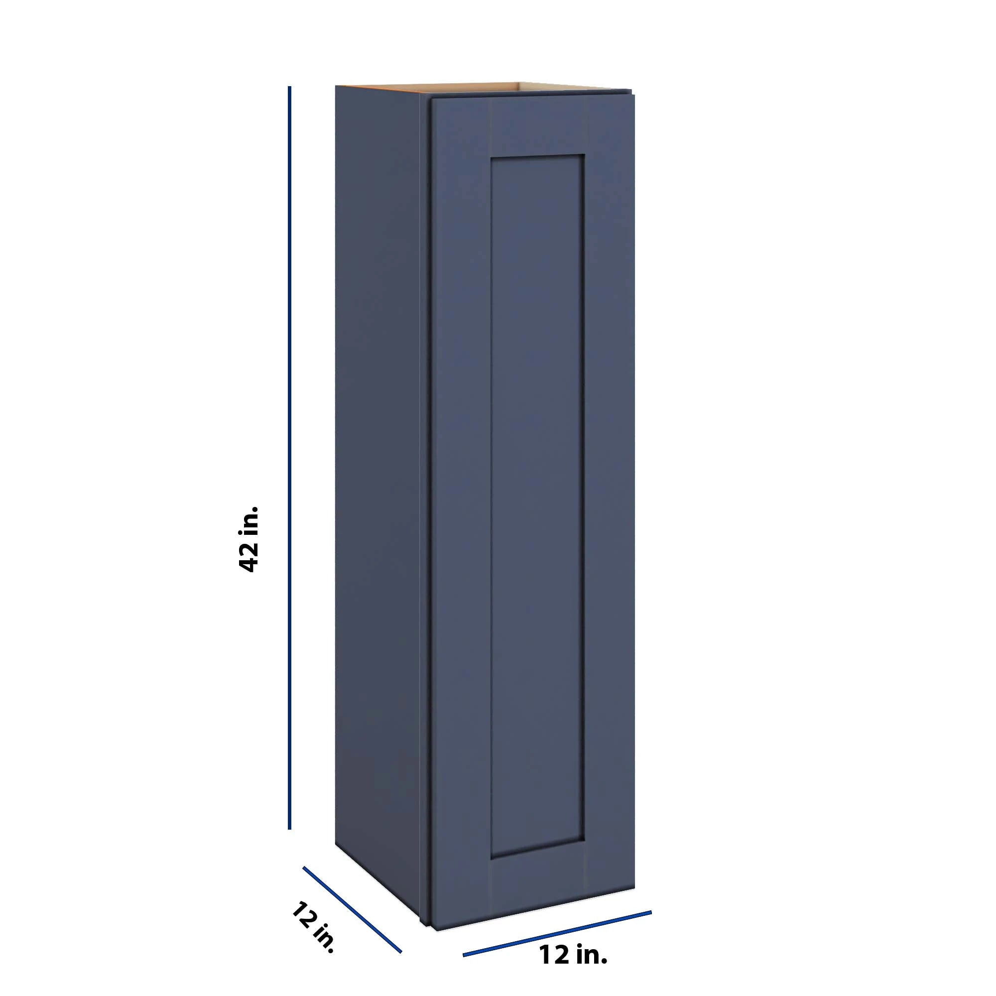 Modernform Cabinet Signature Blue 12" W X 42" H X 12" D Single Door Wall Cabinet