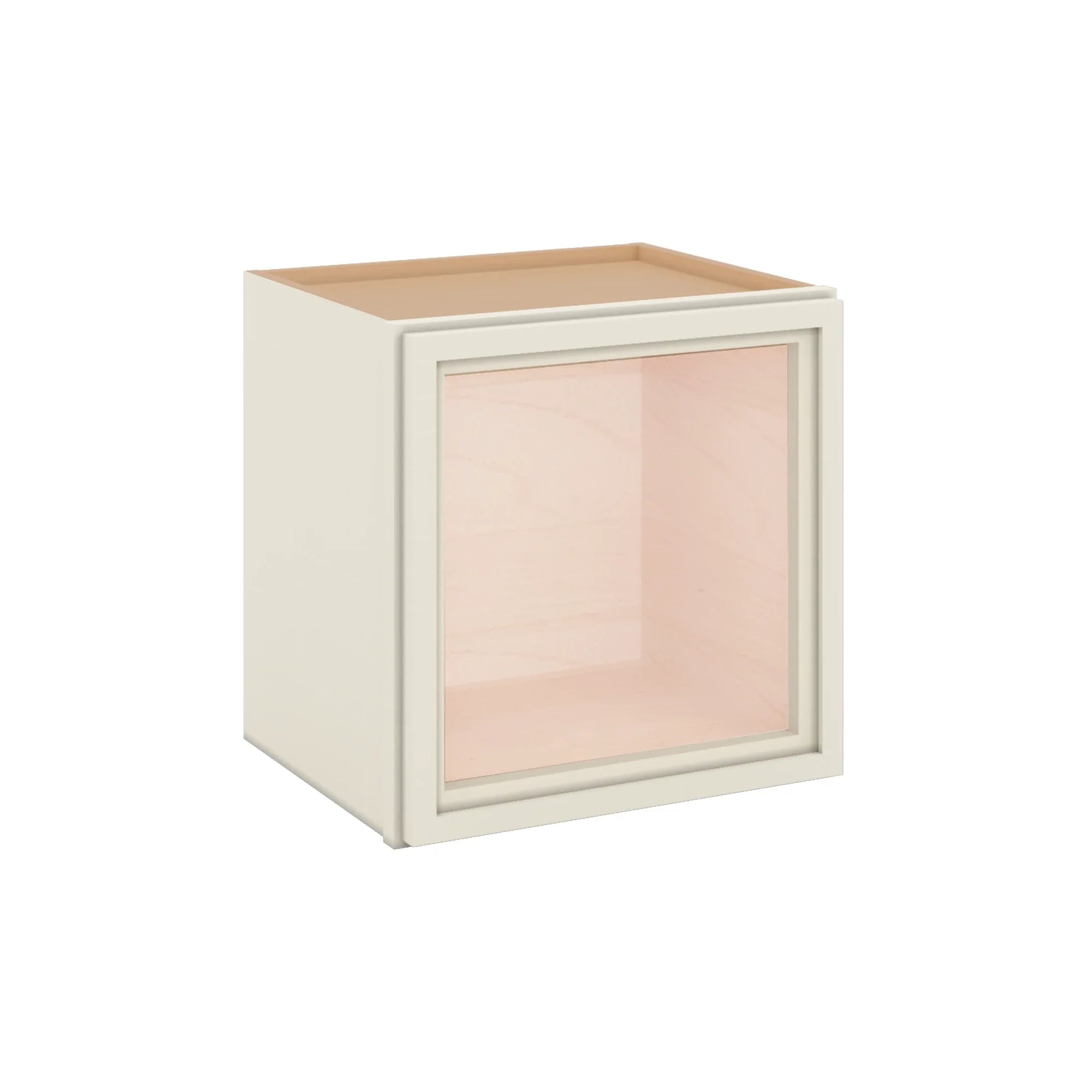 Modernform Cabinet Slim Dove White 15" W X 15" H X 12" D Single Glass Door Wall Cabinet