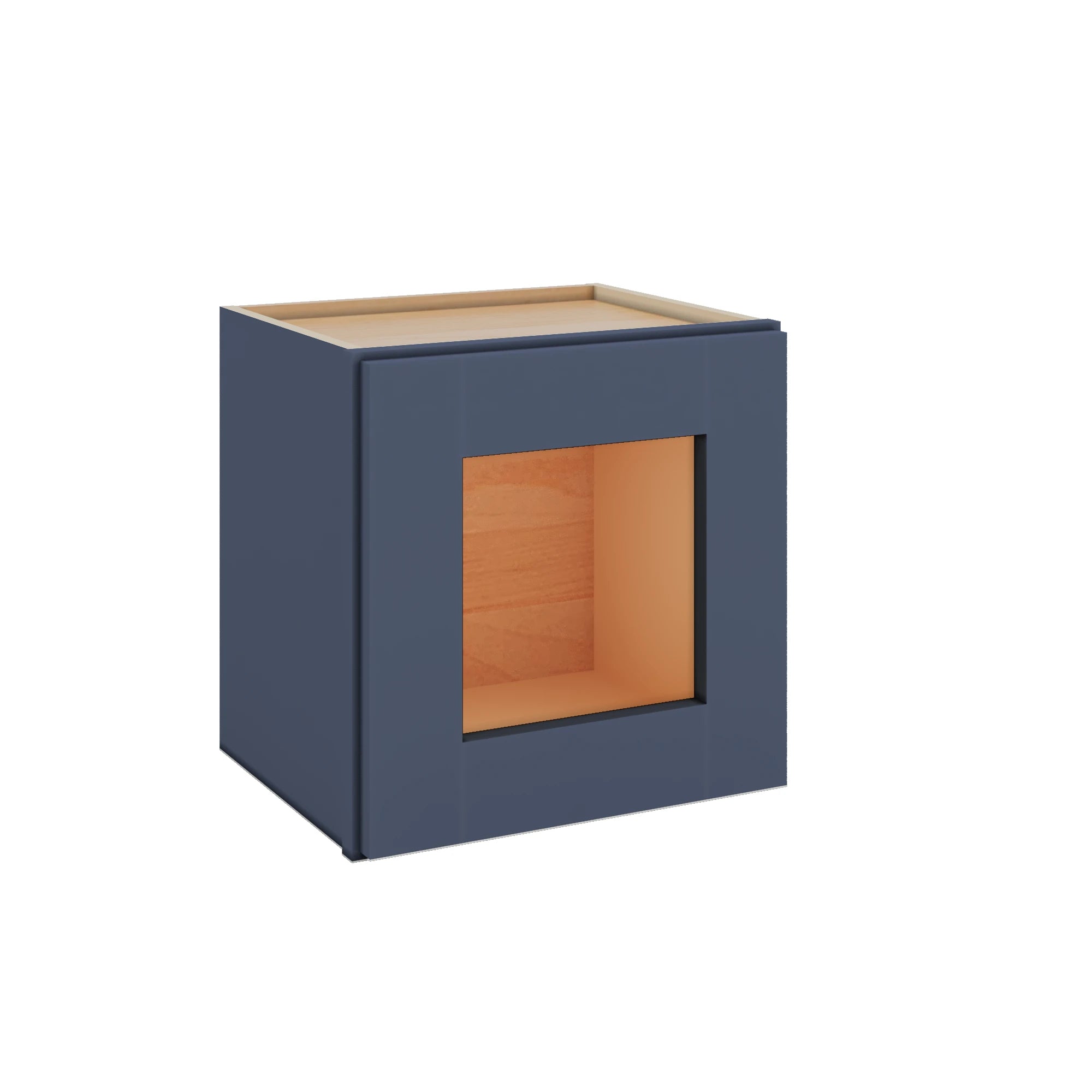 Modernform Cabinet Signature Blue 15" W X 15" H X 12" D Single Glass Door Wall Cabinet